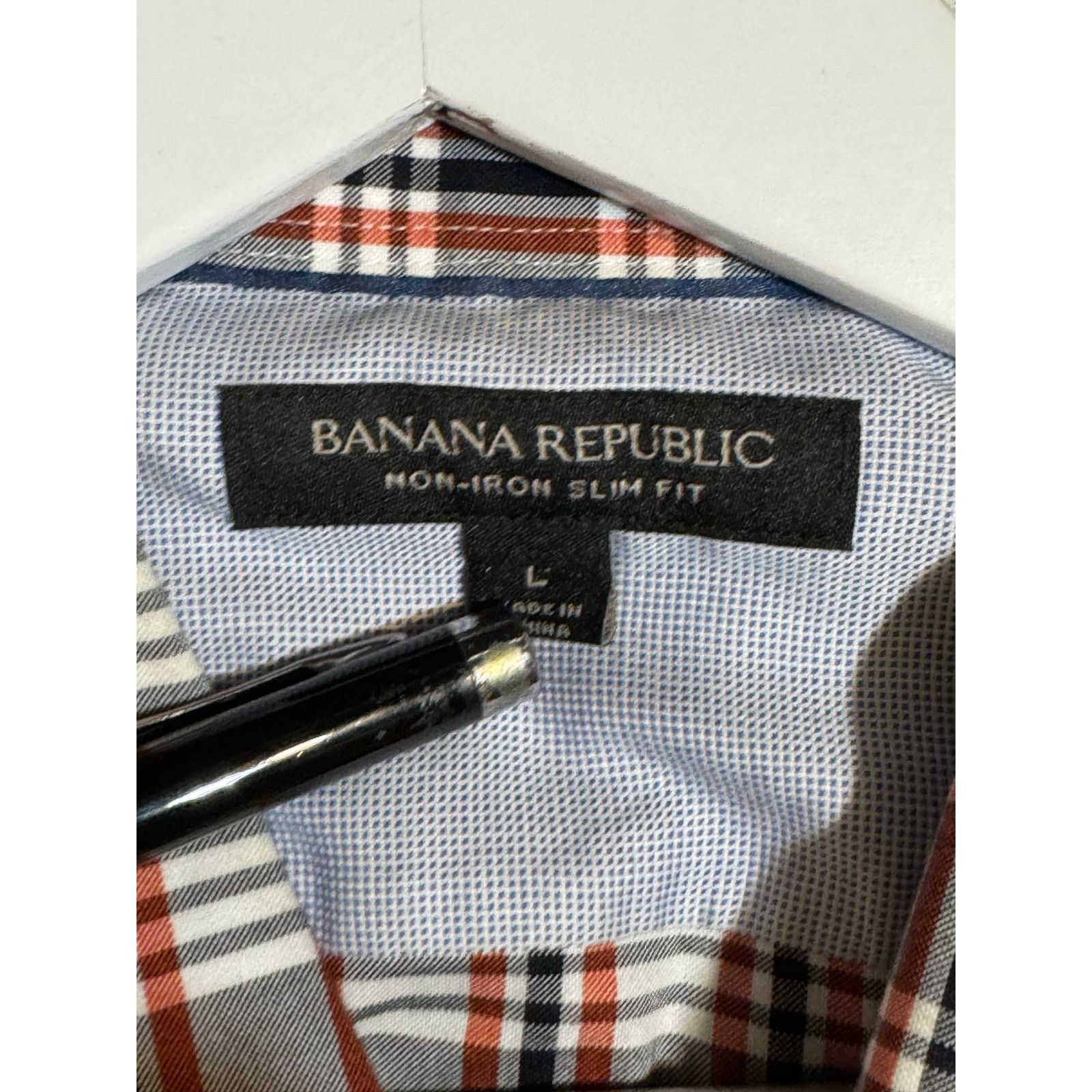 Banana Republic Banana Republic Men's Non-Iron Slim Fit Shirt ·Size Large Size US L / EU 52-54 / 3 - 8 Thumbnail