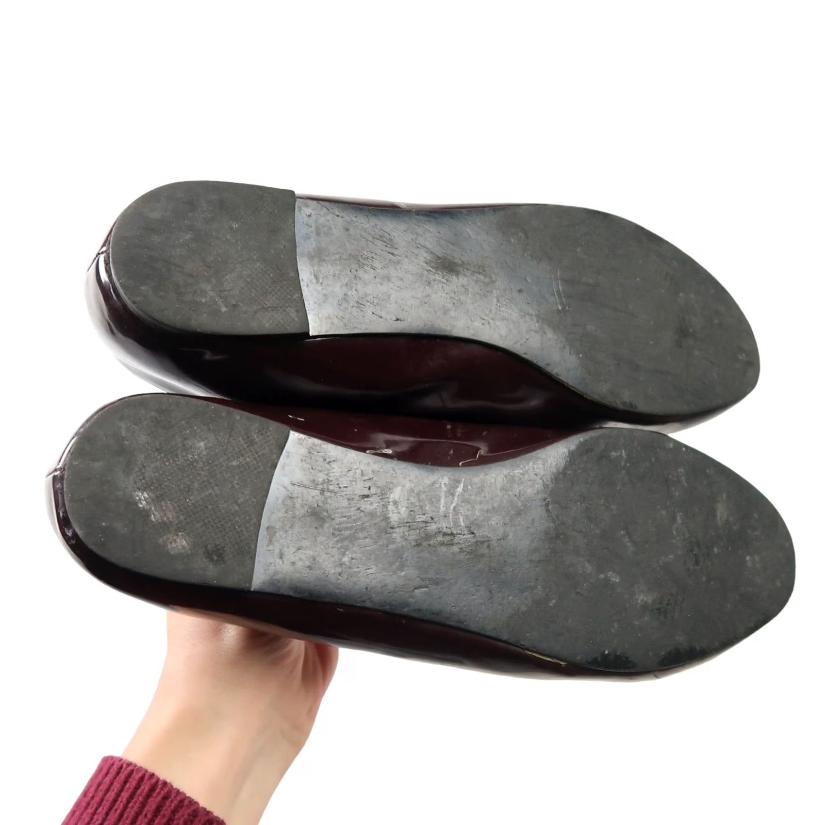 Vintage Polaris Loafer Flats Women 9 Red Faux Patent Leather Casual Fall Spring Flat Size US 9 / IT 39 - 6 Thumbnail