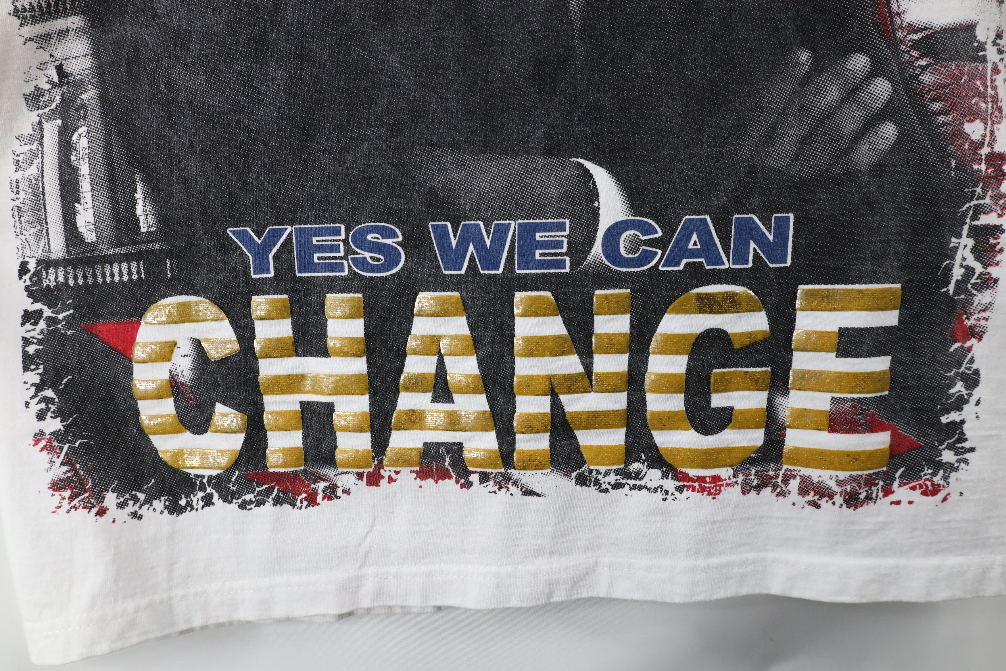Vintage Vintage Y2K Change President Barack Obama Rap Tee T-Shirt Size US XL / EU 56 / 4 - 5 Thumbnail