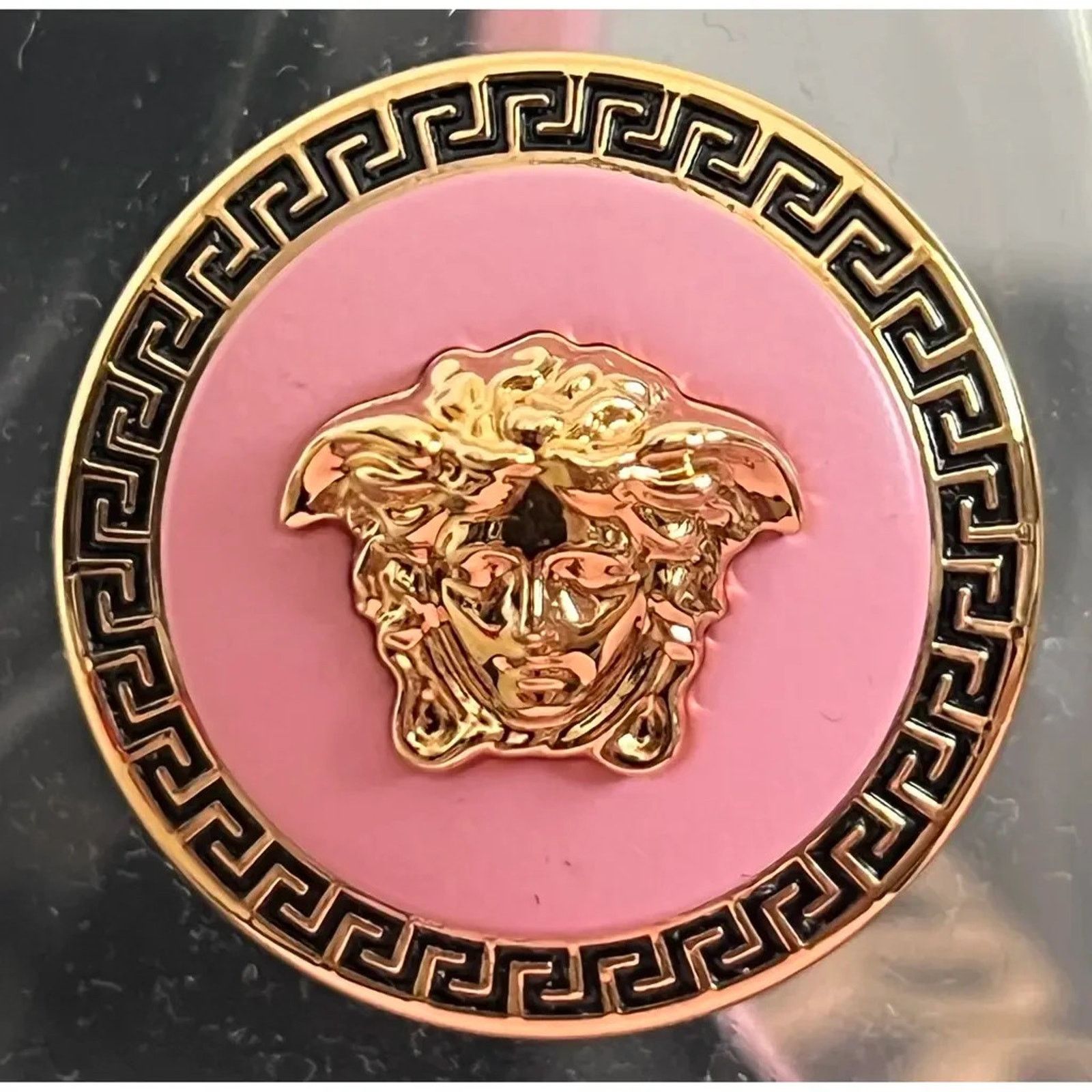 Versace VERSACE PINK SILK MEDUSA HEAD GREEK KEY PUMPS 39.5 9.5 ITALY Size US 9.5 / IT 39.5 - 2 Thumbnail