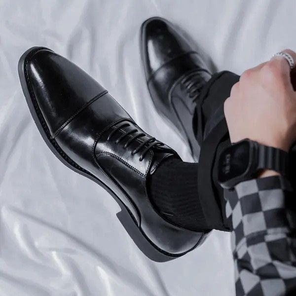 Leather Masumizu x Fuka Stylish Black Dress Shoes for Men Size US 10 / EU 43 - 4 Thumbnail