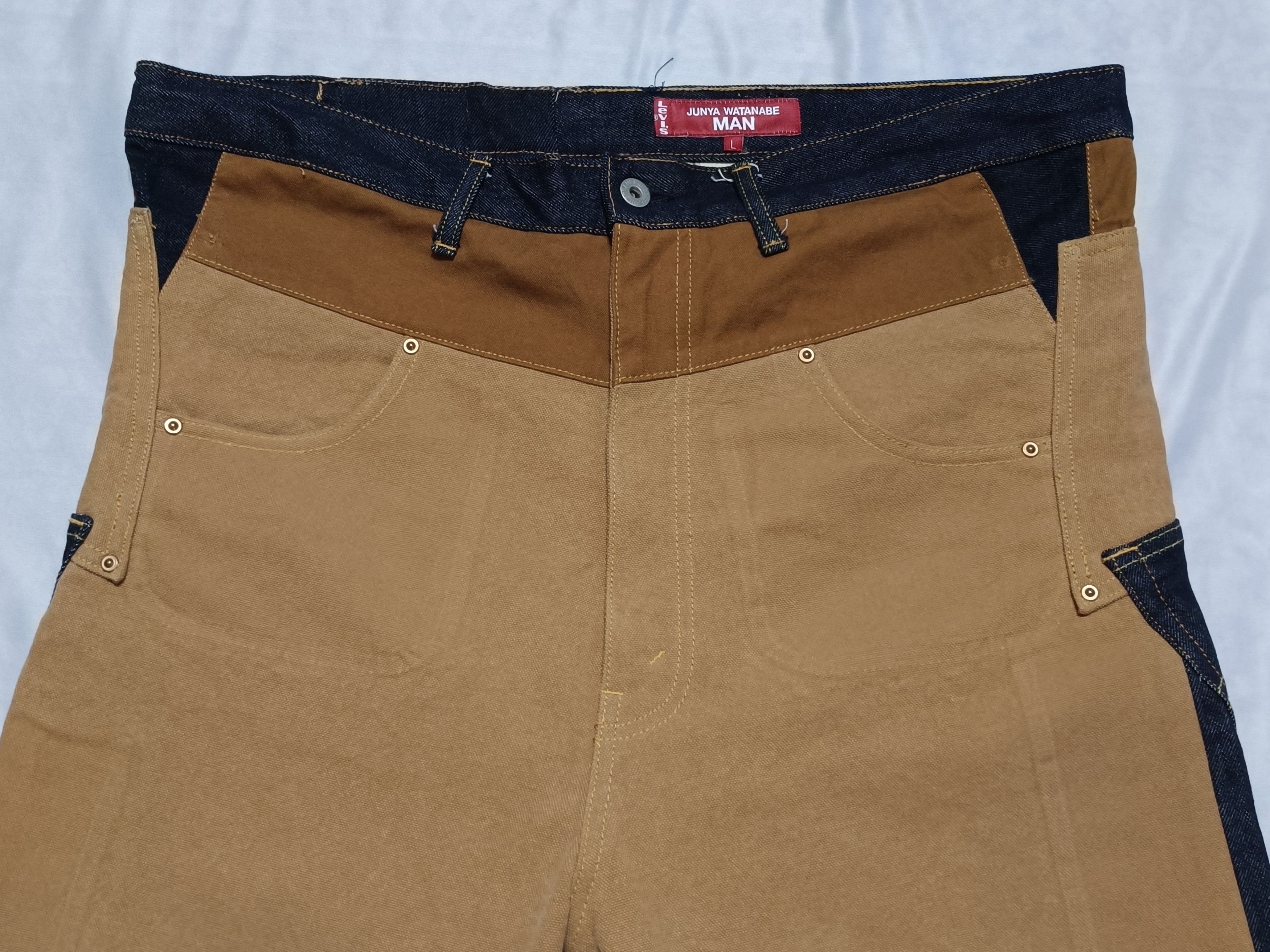 Junya Watanabe × Levi's Cotton Denim × Cotton Canvas Work Pants Jeans Collaboration Size US 40 / EU 56 - 6 Thumbnail