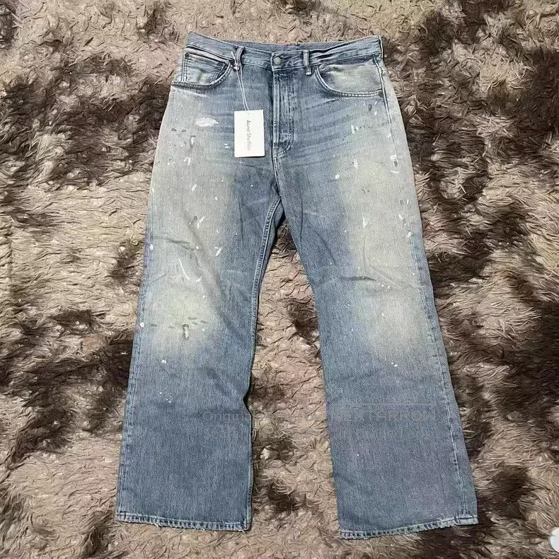 Acne Studios Acne Studios 25SS 2021M Washed Blue Splatter Denim Pants Size US 30 / EU 46 - 1 Thumbnail