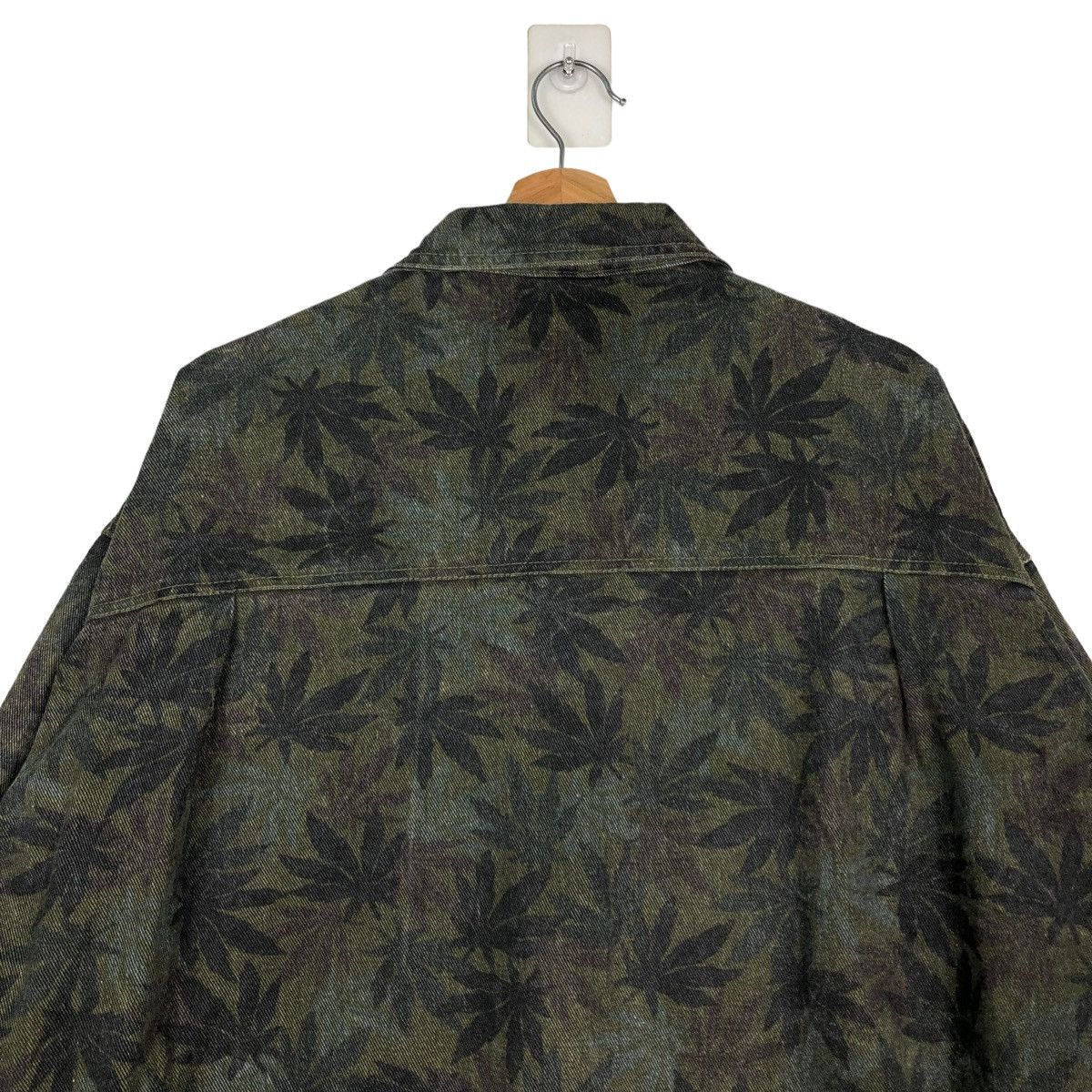 Hysteric Glamour 🔥VINTAGE BIKER JACKET JAPANESE TRADITIONAL LEAVES OVERPRINT Size US M / EU 48-50 / 2 - 9 Thumbnail