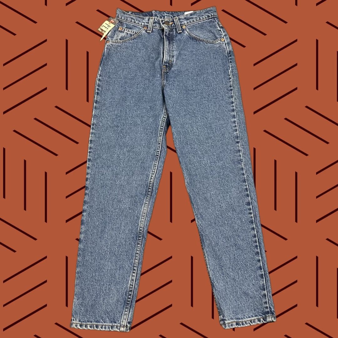 Levi's VTG Levi's 921 Jeans Womens Sz 8P Tapered Blue Denim Orange Tab NOS High Rise Jeans Women 90s Retro Modern Fit Size 30" / US 8 / IT 44 - 1 Thumbnail