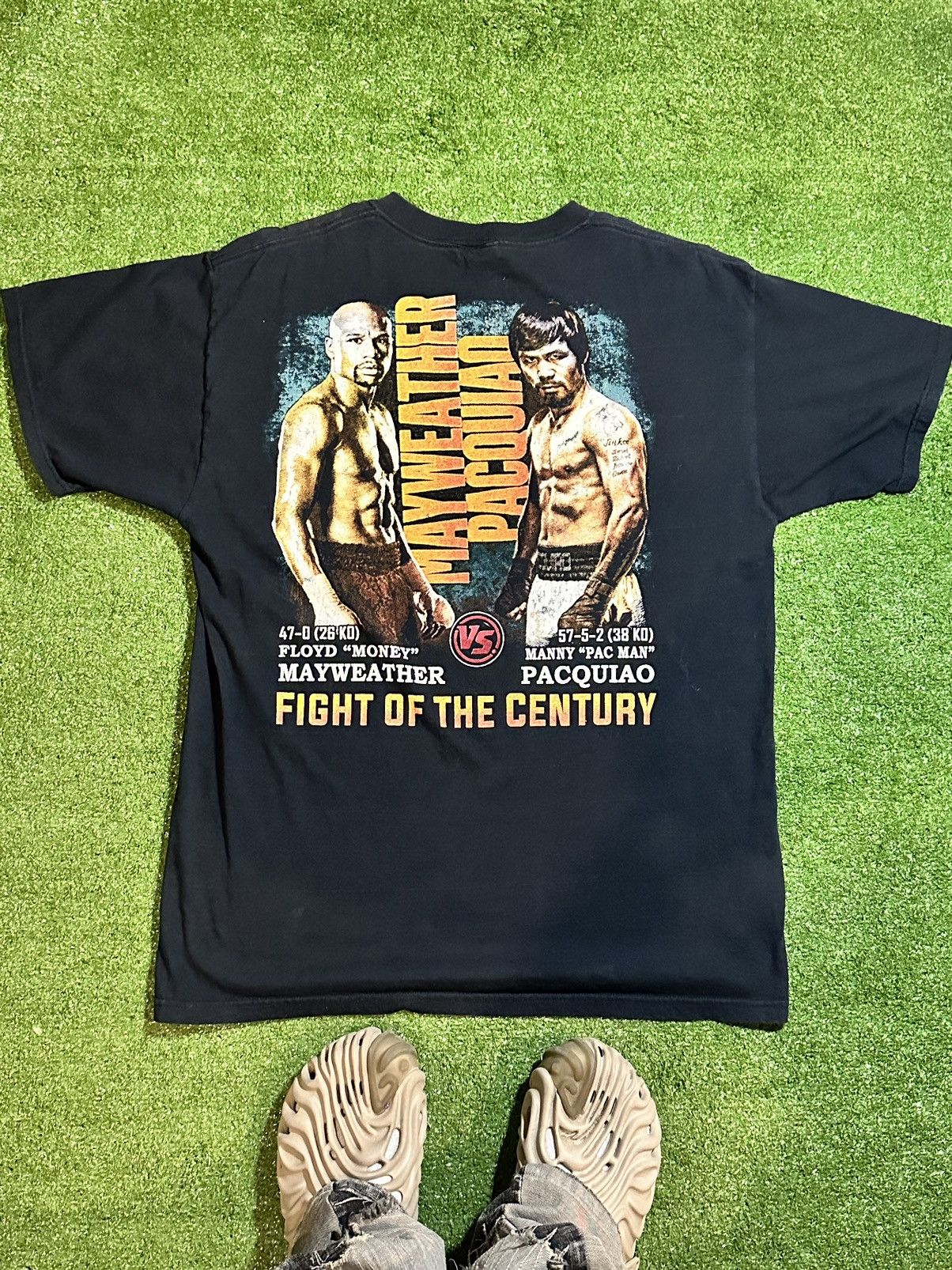Band Tees × Vintage Vintage Manny Pacquio Vs Floyd Mayweather Tee Size US L / EU 52-54 / 3 - 2 Thumbnail