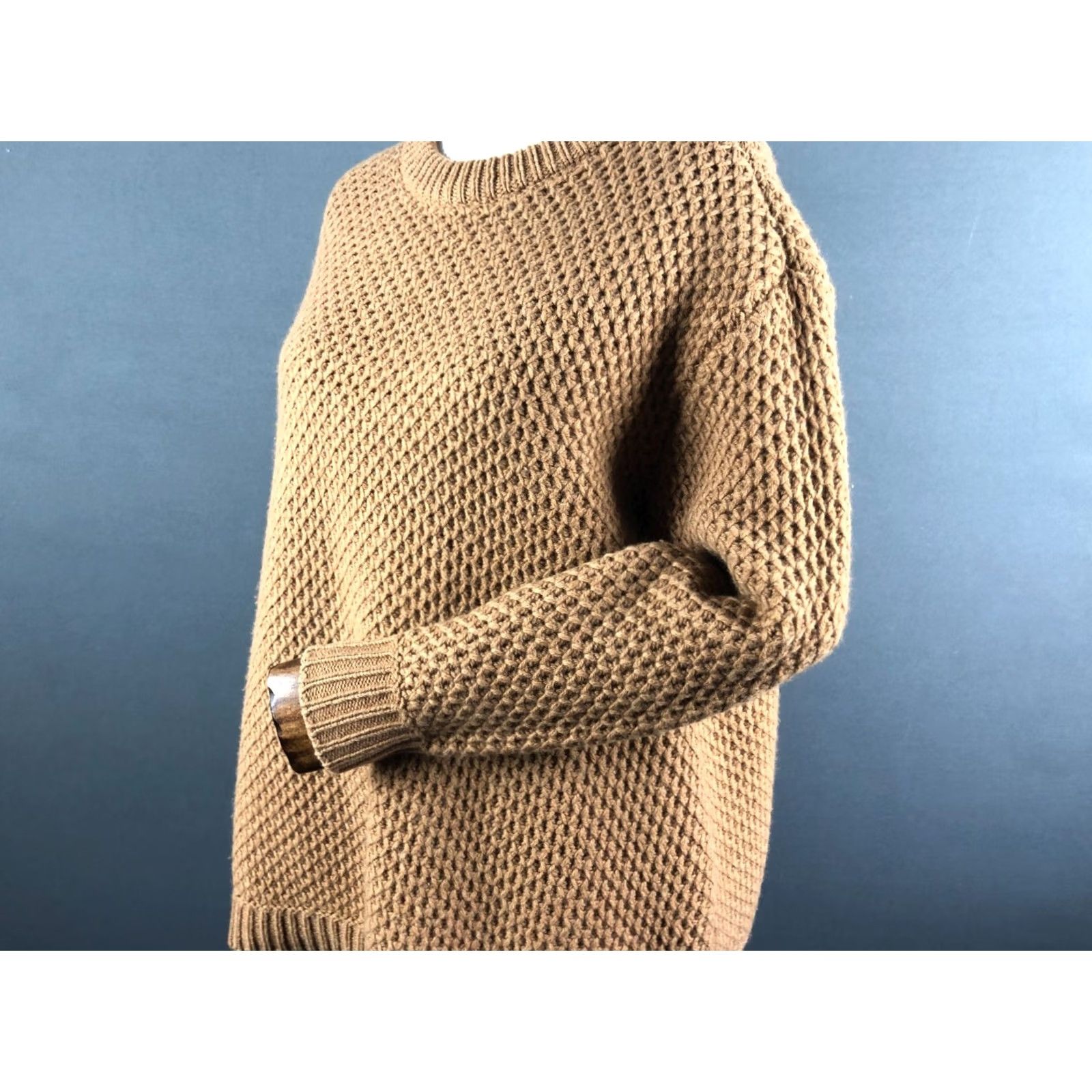Marc by Marc Jacobs Marc by Marc Jacobs Women's Pullover Sweater S Brown Merino Wool Crew Neck Knit Ribbed Cuffs 100% Merino Wool Regular Pattern Solid Vintage: No Size S / US 4 / IT 40 - 6 Thumbnail