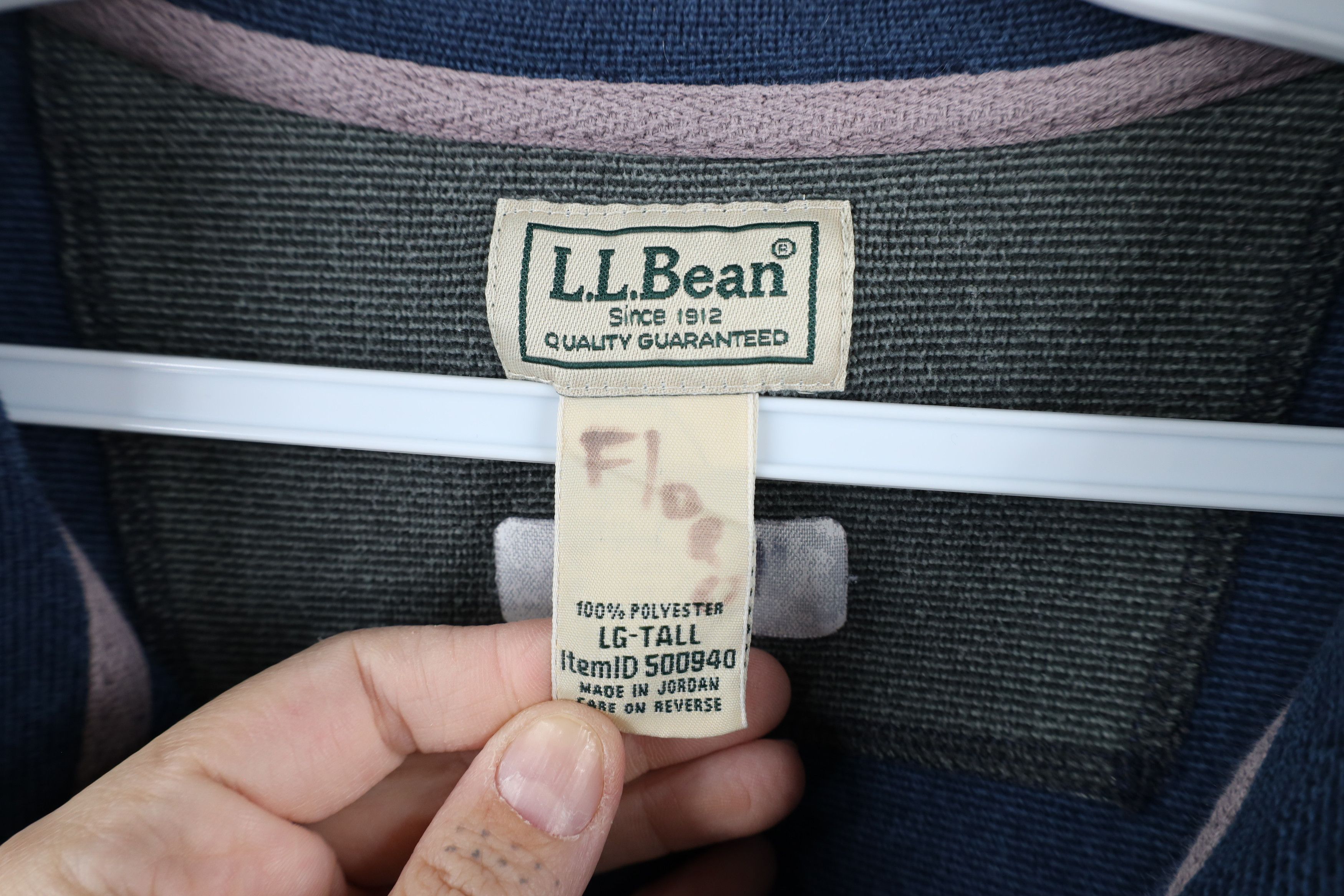 L.L. Bean × Vintage Vintage LL Bean Knit Striped Long Sleeve Henley T-Shirt Size US L / EU 52-54 / 3 - 6 Thumbnail