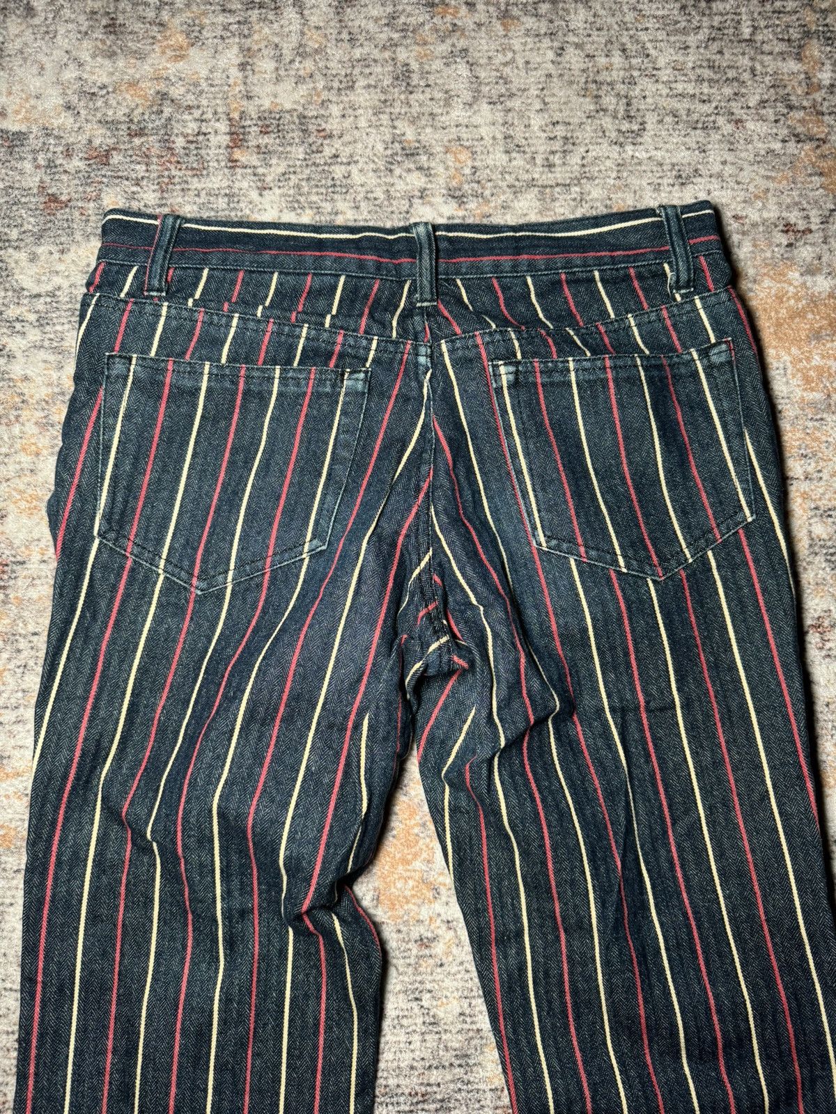Tornado Mart Tornado Mart Pinstripe Flare Denim Size US 29 - 6 Thumbnail