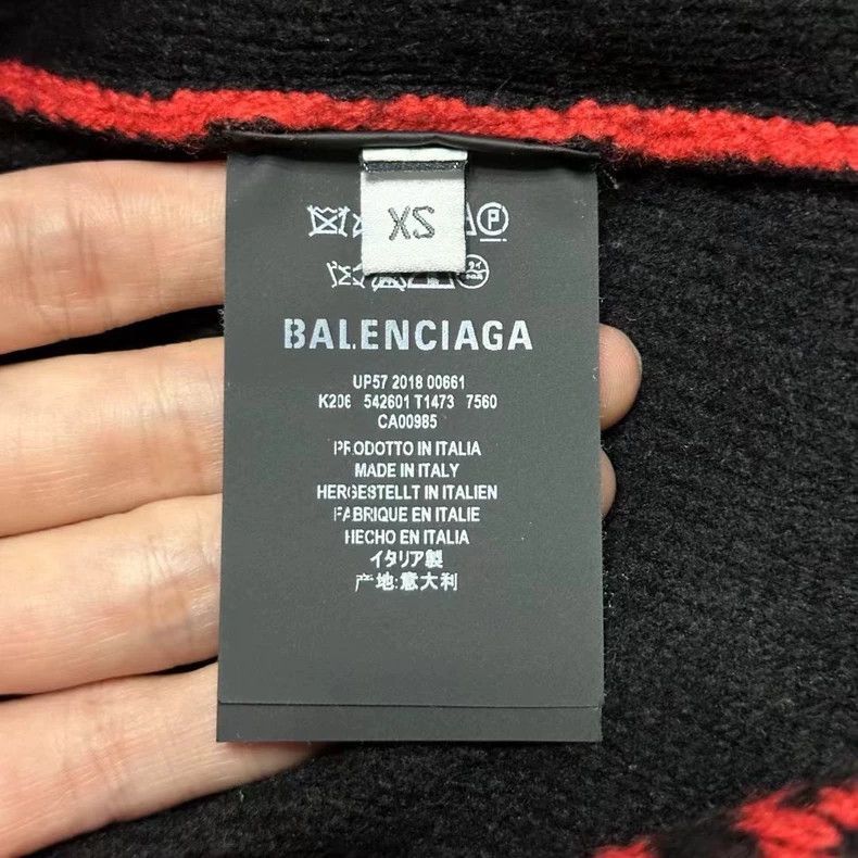 Balenciaga Red Sweater with Logo Print-2505