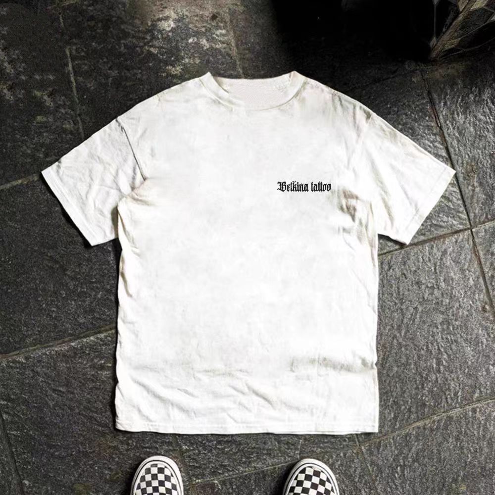 Vintage White retro wing print cotton t-shirt Size US M / EU 48-50 / 2 - 2 Thumbnail