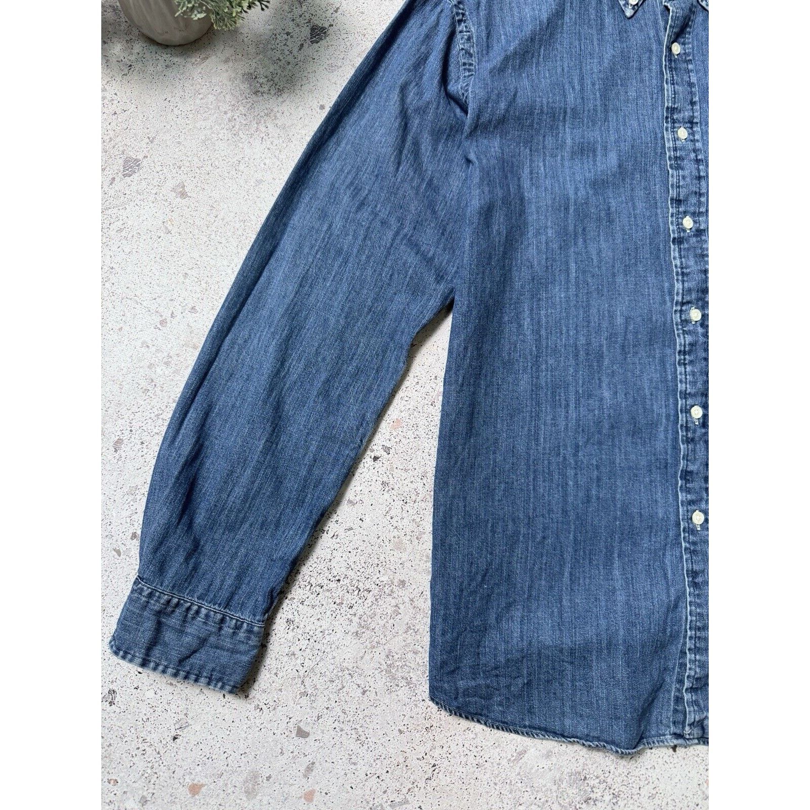 Polo Ralph Lauren Polo Ralph Lauren Denim Long Sleeve Button Up Shirt Size XL Size US XL / EU 56 / 4 - 7 Thumbnail