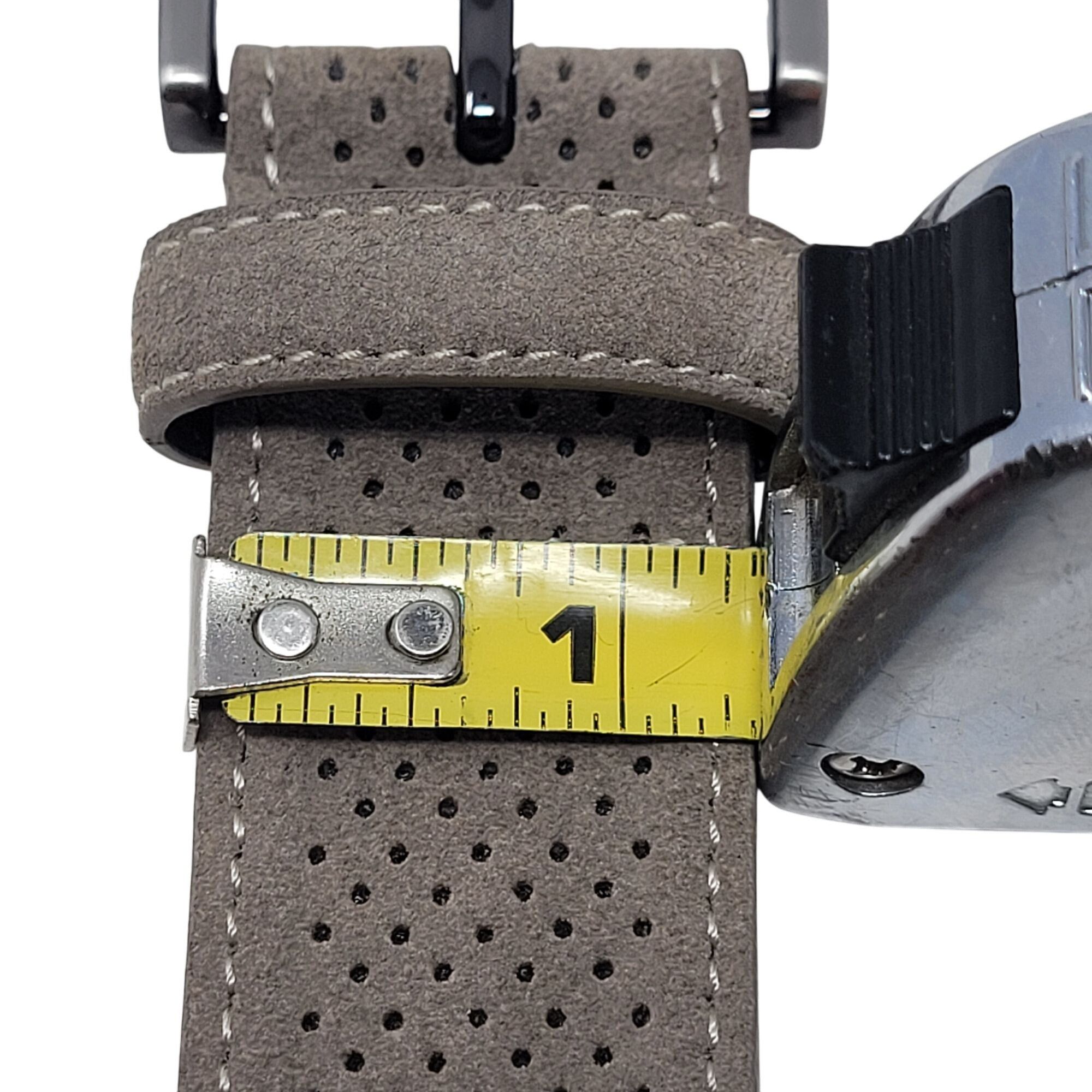 Johnston & Murphy Johnston & Murphy Mens Perforated Gray Suede Belt 44" Gunmet Size 32 - 3 Thumbnail