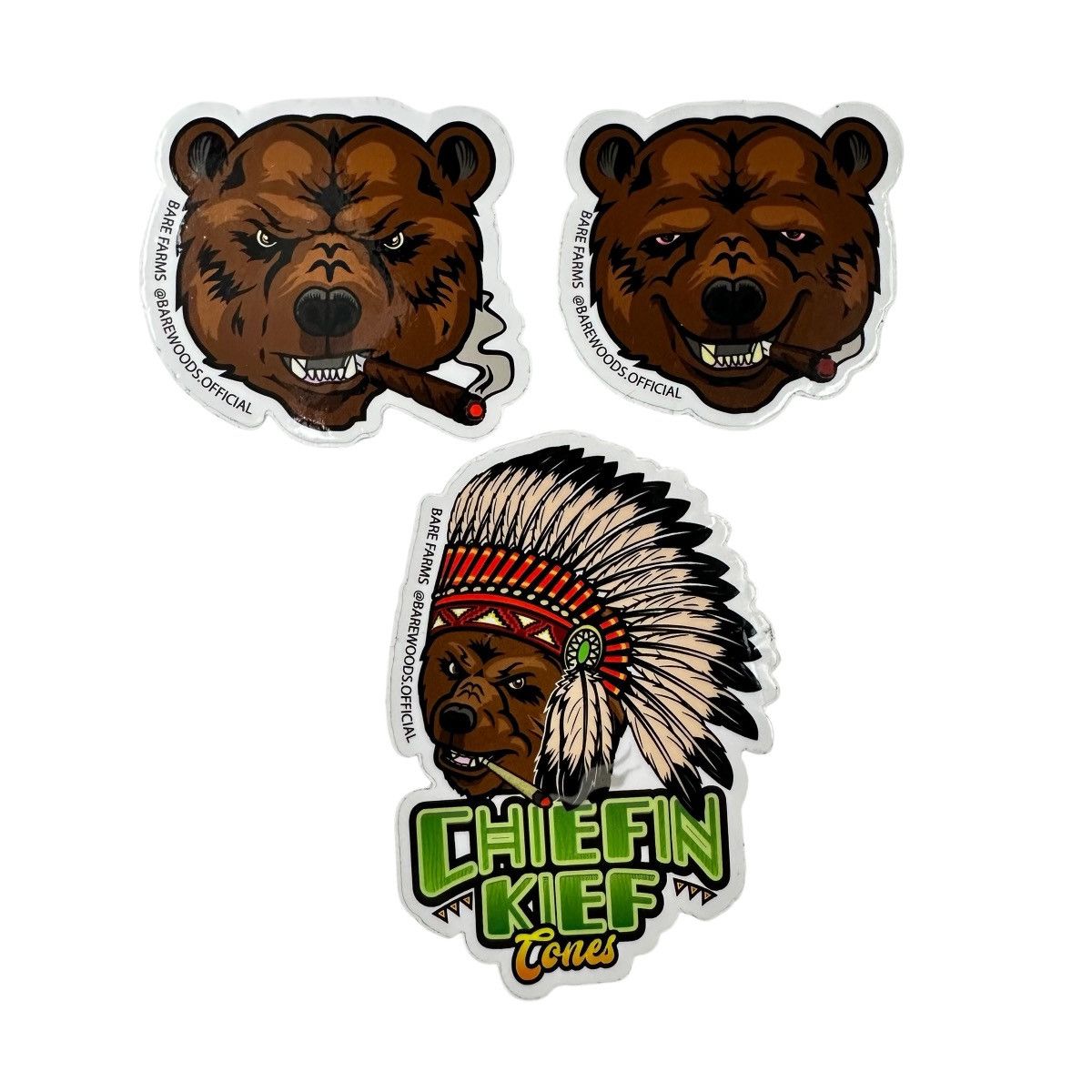 Vintage Chiefin Kief Cones Chief Keef Barewoods Bare Farms Stickers Size ONE SIZE - 1 Thumbnail
