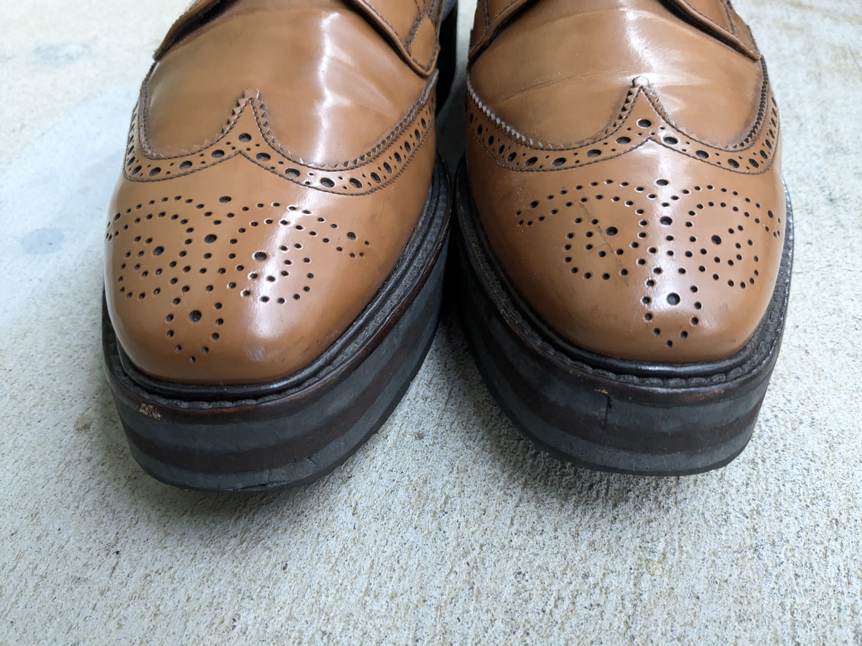 Prada Prada Brogues Brown Leather 9 Platform Size US 9 / EU 42 - 2 Thumbnail