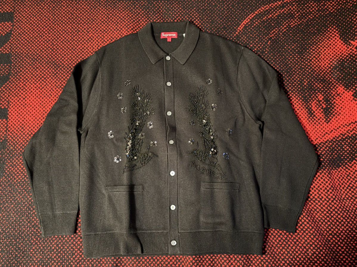 Supreme Beaded Applique Cardigan black S