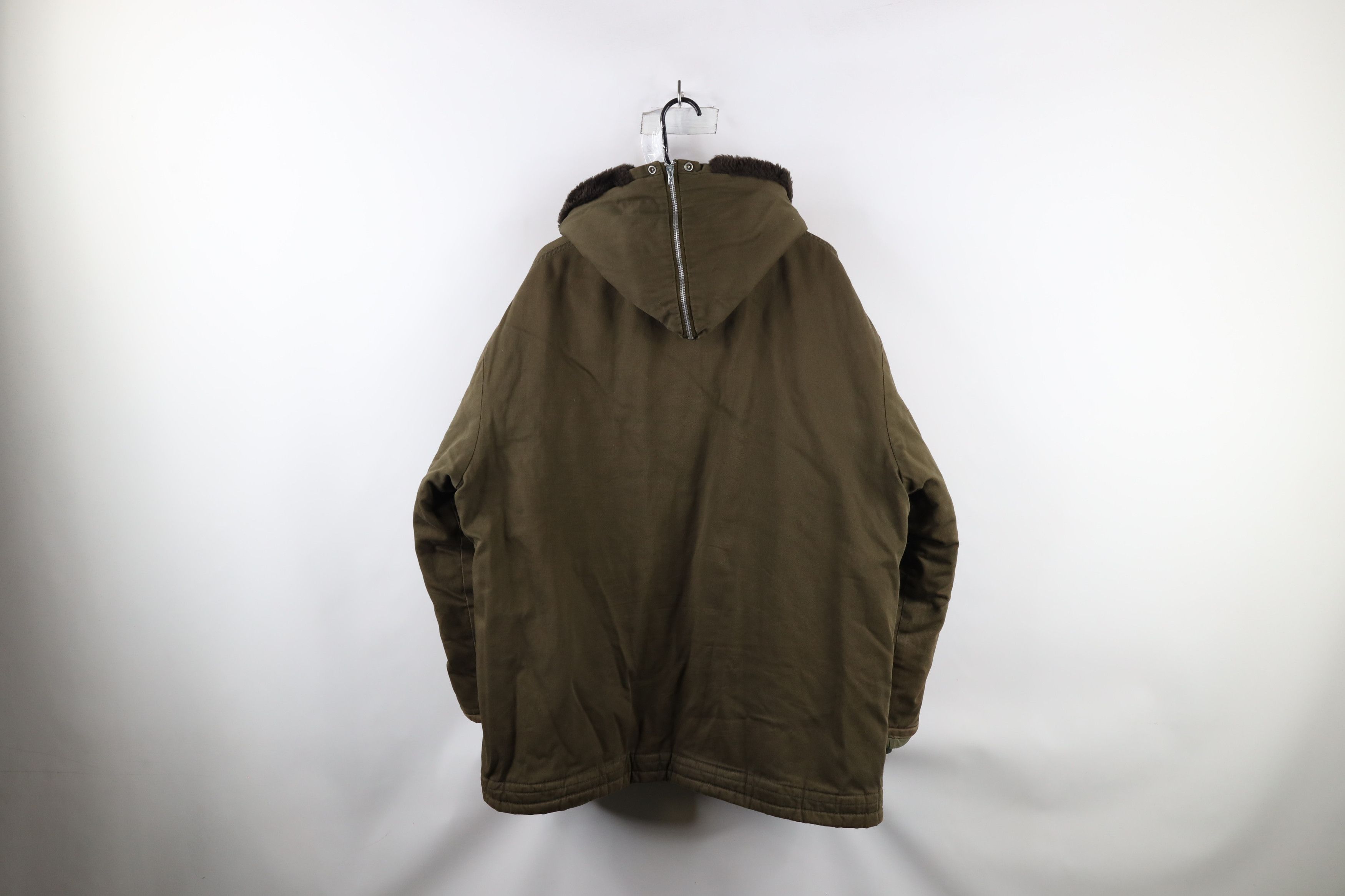 Vintage Vintage 60s Streetwear Split Hood Military Parka Jacket USA Size US XL / EU 56 / 4 - 14 Thumbnail