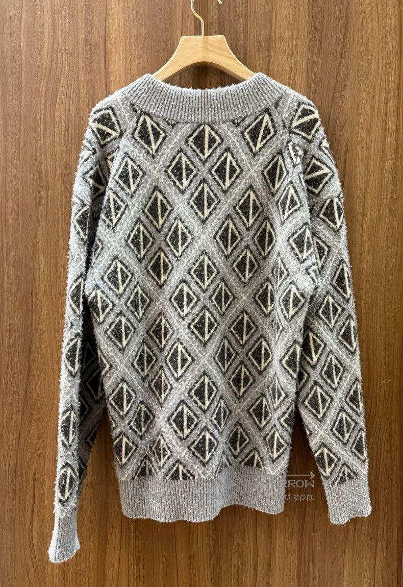 Dior Dior Diamond pattern wool sweater Size M / US 6-8 / IT 42-44 - 2 Thumbnail