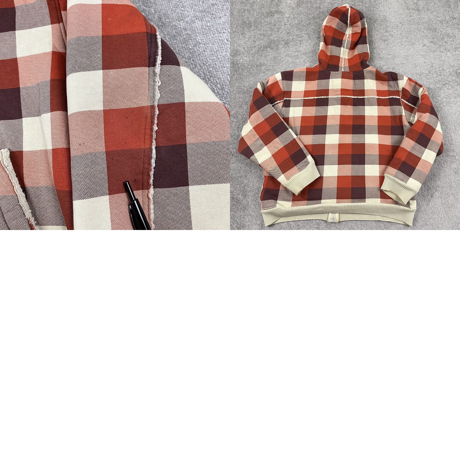 Vintage Surplus Jacket Mens XL Red Plaid Sherpa Lined Grunge Hooded Full Zip Y2K Seasonal Style, Classic Outdoor Skater Casual Men’s Jacket Size US XL / EU 56 / 4 - 8 Thumbnail