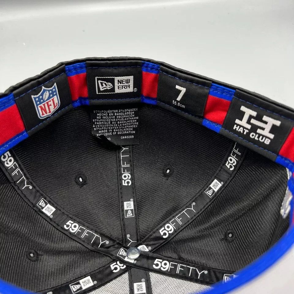 New Era Buffalo Bills Hat Men 7 59Fifty New Era NFL Fitted Hat Club Size ONE SIZE - 4 Thumbnail