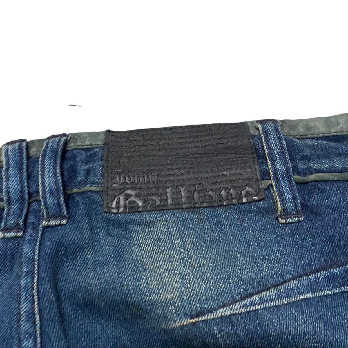 John Galliano John Galliano Leather Trimmed Denim Jeans Size US 31 - 12 Thumbnail
