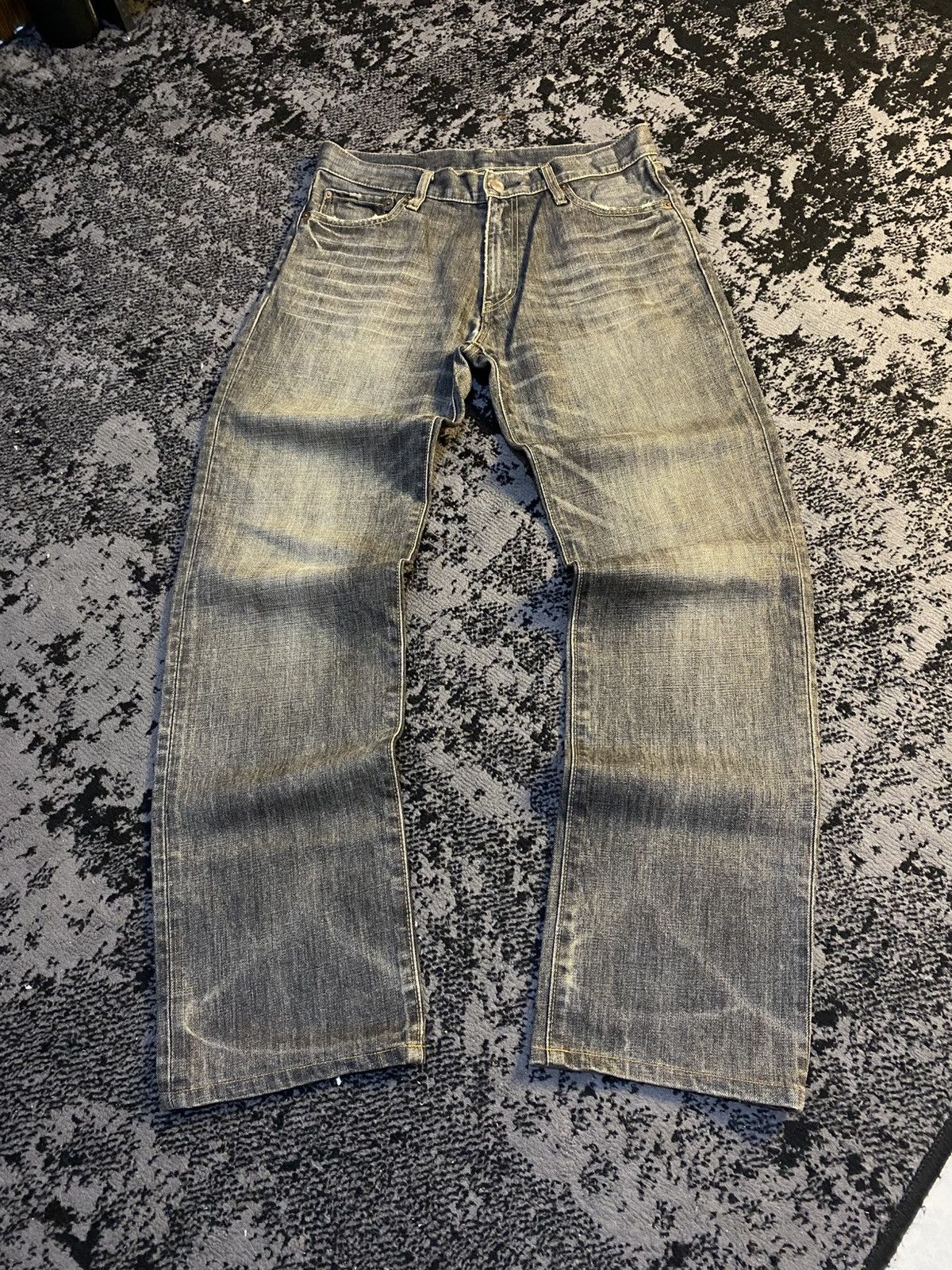 Kapital Vtg Rusty Uniqlo UJ S-002 Mud Wash Regular Jeans 🔥 Size US 32 / EU 48 - 1 Thumbnail