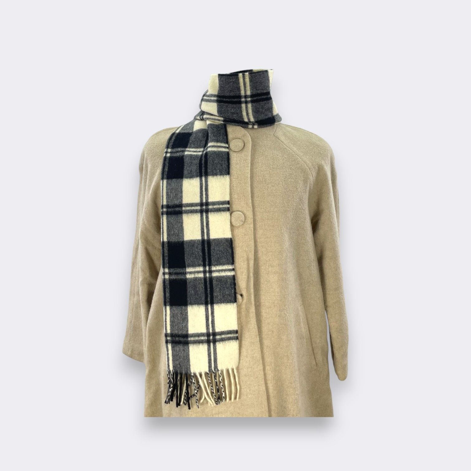 Burberry × Vintage Vintage 90s Burberry Wool Scarf Muffler NV152 Size ONE SIZE - 2 Thumbnail