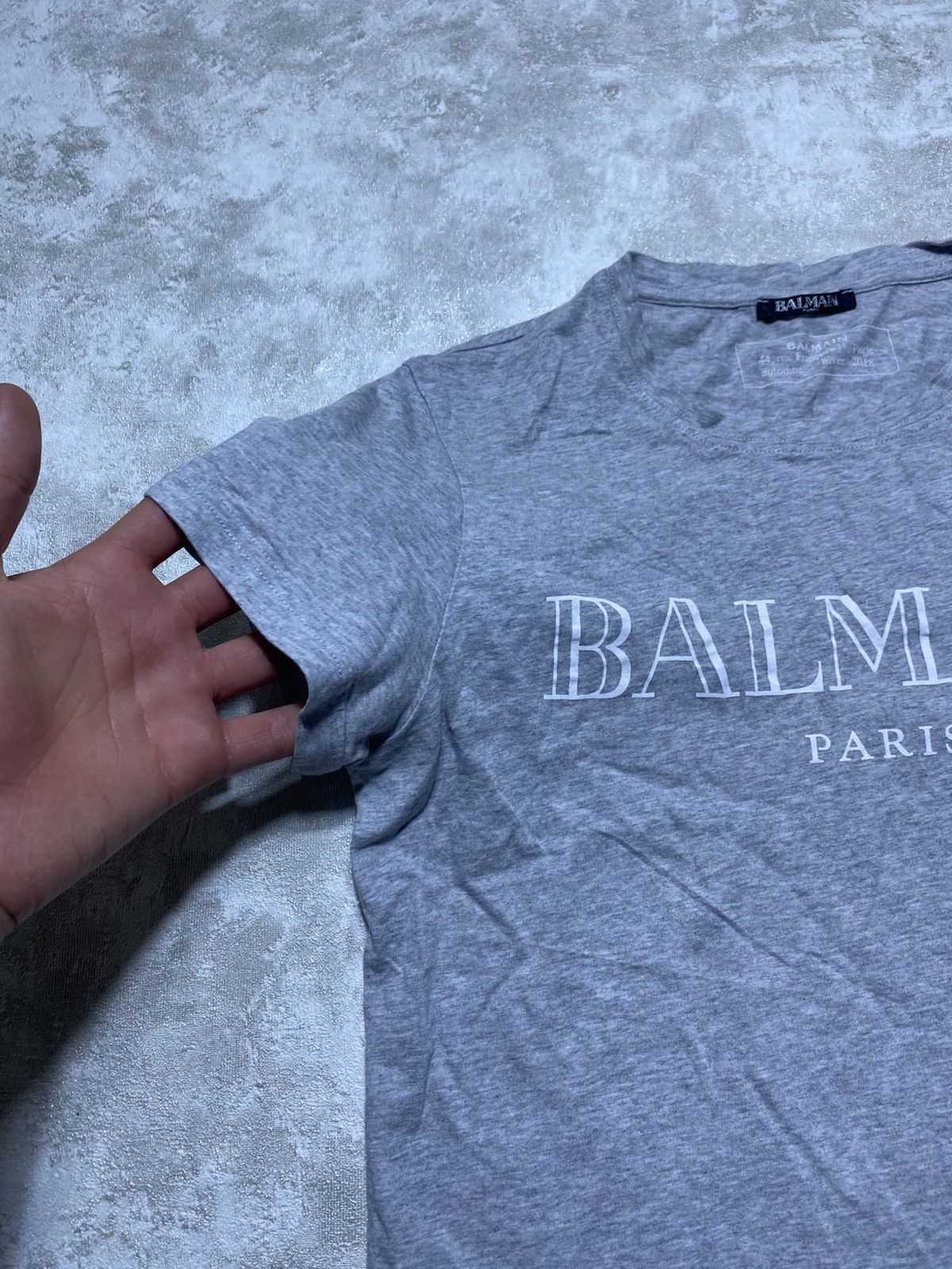 Balmain OG Balmain Paris Classic Logo Grey T-Shirt Size US S / EU 44-46 / 1 - 4 Thumbnail