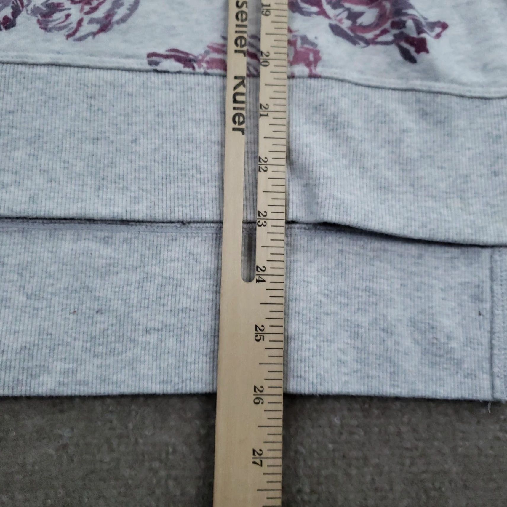 Calvin Klein Calvin Klein Sweatshirt Womens Large Gray Floral Rose Cowl Neck Logo Pullover Size L / US 10 / IT 46 - 4 Thumbnail