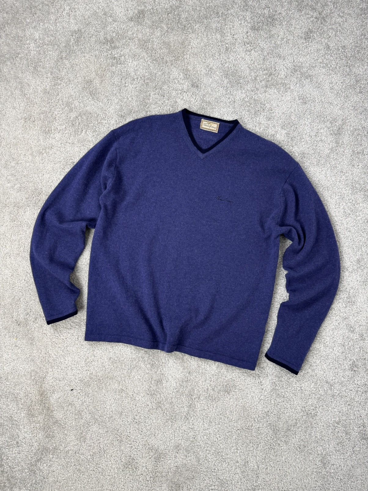 Burberry Burberry Lambswool Pullover Sweater Blue Men’s Size L Size US L / EU 52-54 / 3 - 1 Thumbnail