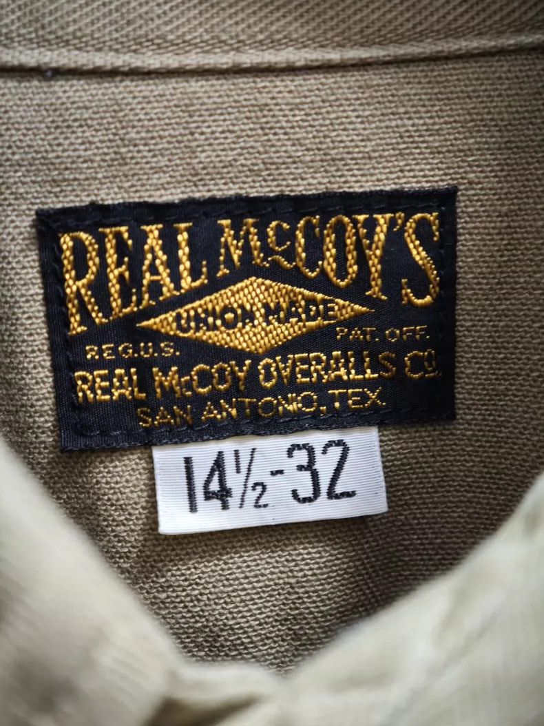 The Real McCoy's THE REAL McCOY'S M-38 KHAKI SHIRT - A khaki-colored militar Size US S / EU 44-46 / 1 - 3 Thumbnail
