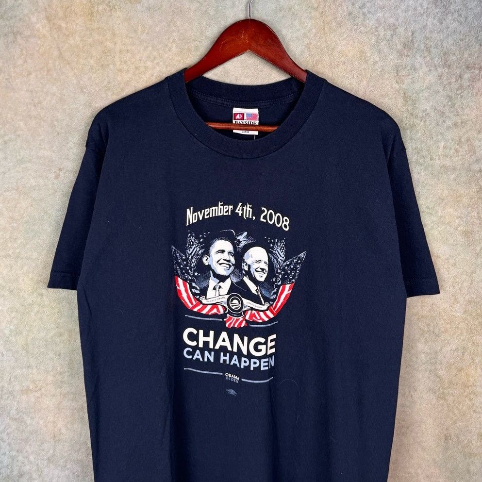 Vintage VTG 2008 Barrack Obama Biden Campaign T Shirt Sz L Navy Blue Size US L / EU 52-54 / 3 - 1 Thumbnail