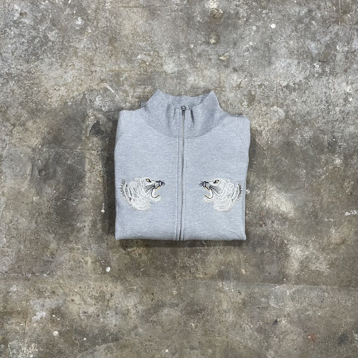 Hiromichi Nakano Japanese Tiger Embroidery Souvenir Zipper