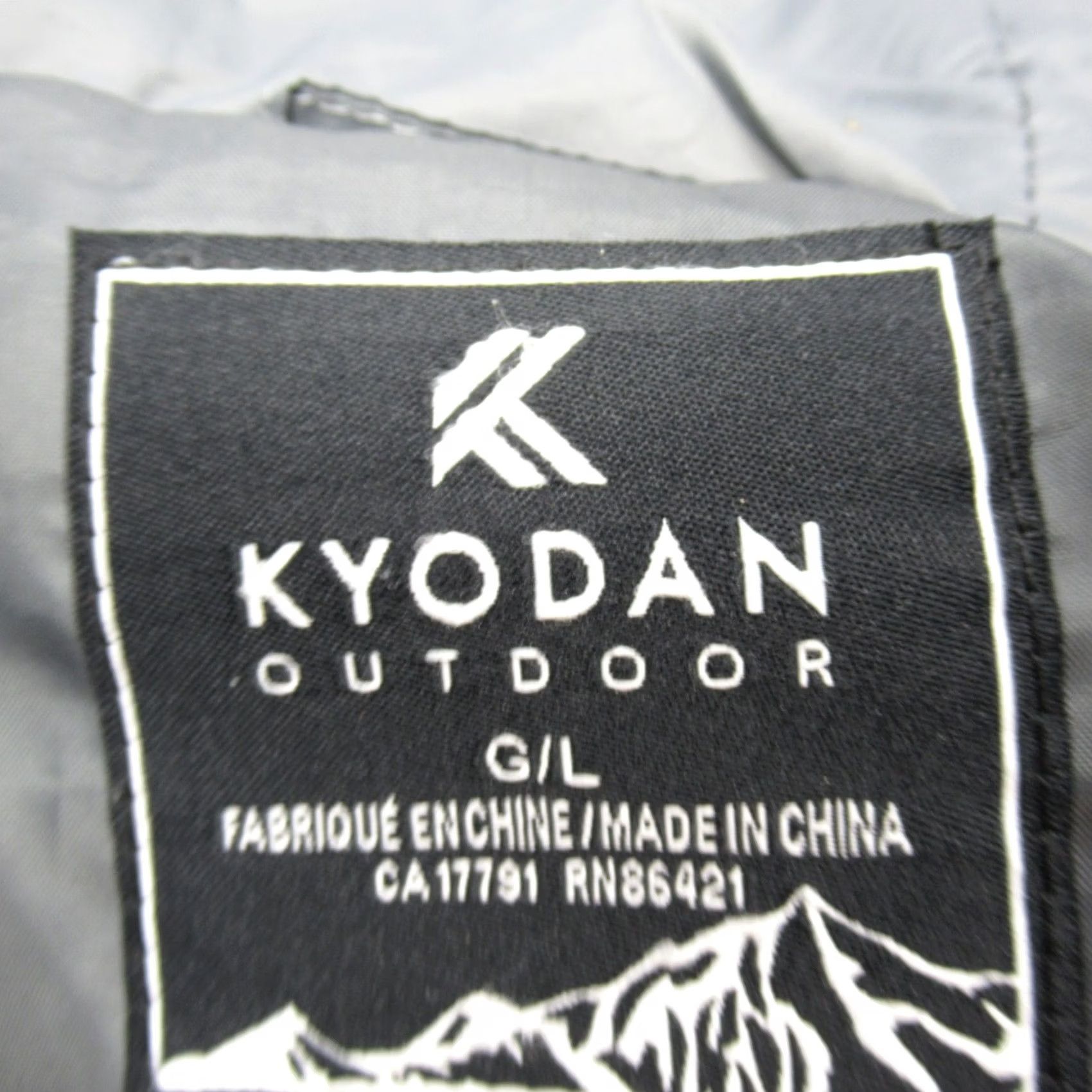 Kyodan Kyodan Outdoor Jacket Womens Large Gray Zip Hood Full Zip Puffer Hiking Camp NWD Size L / US 10 / IT 46 - 3 Thumbnail