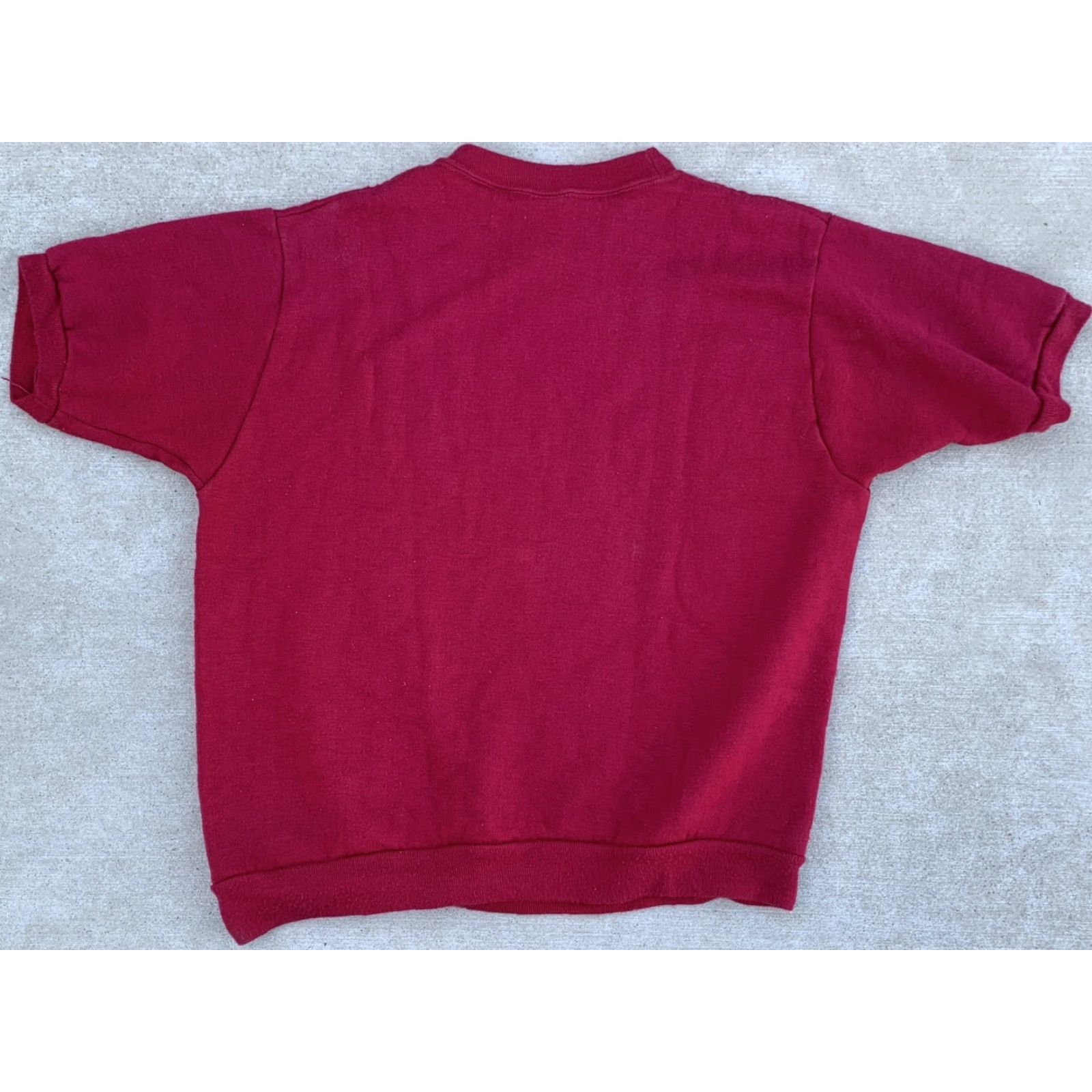 Vintage VINTAGE Towncraft Sweatshirt Short Sleeve Red L 42 44 Acrylic Fiber Pullover Men Vintage USA College Retro 50s 60s Size US L / EU 52-54 / 3 - 3 Thumbnail