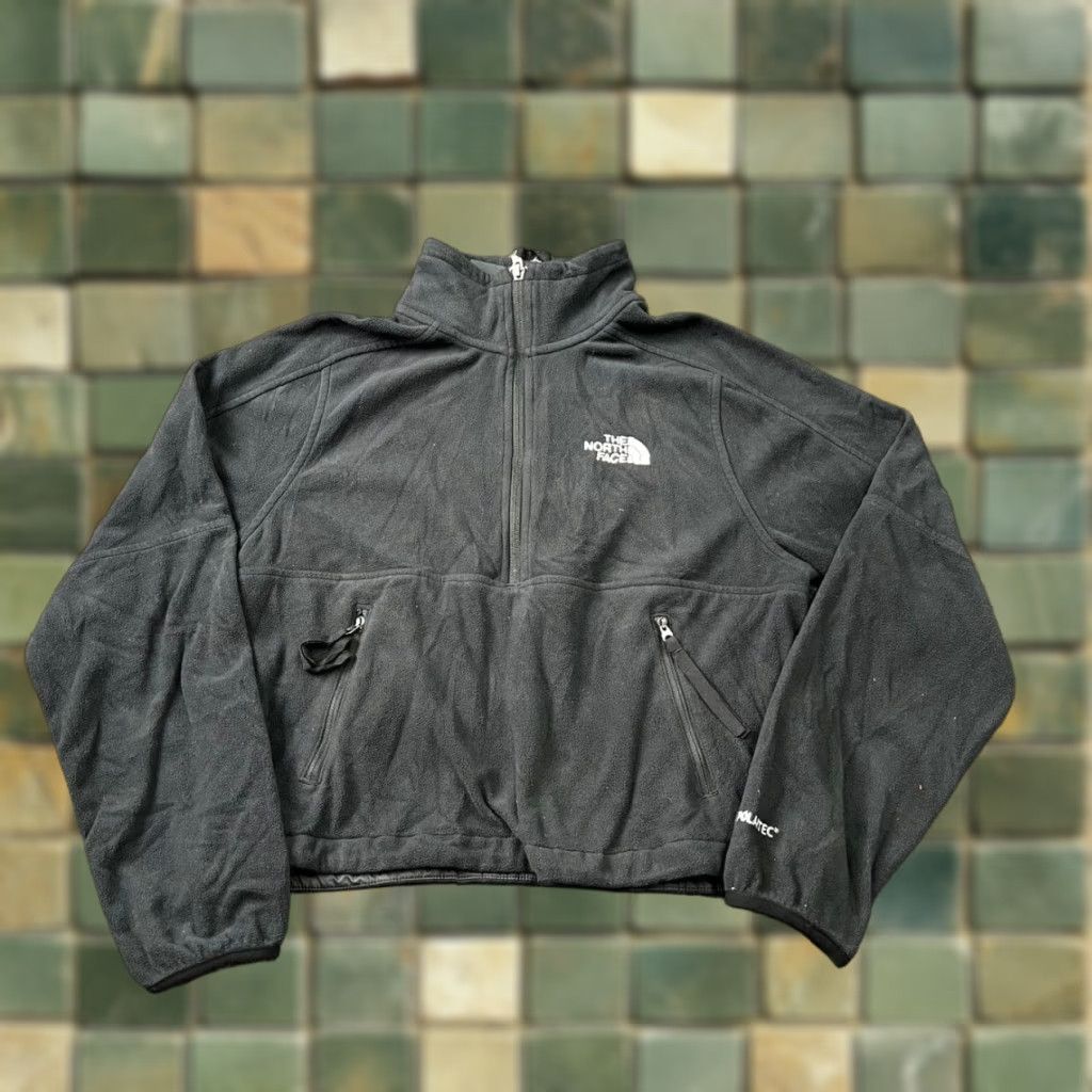 THE NORTH FACE Jacket Womens 1/4 Zip Polartec 100 S Black