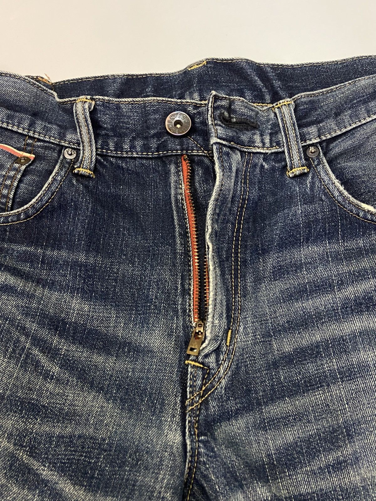 Edwin Vintage Edwin 505XX Orange Tag Selvedge Distressed Size US 32 / EU 48 - 4 Thumbnail