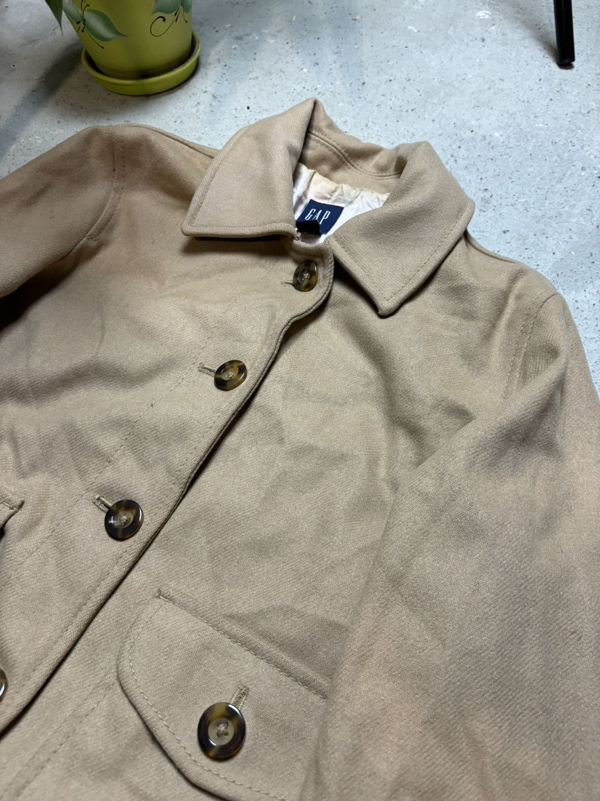 Gap × Vintage Vintage Y2K beige Gap wool jacket Size M / US 6-8 / IT 42-44 - 2 Thumbnail
