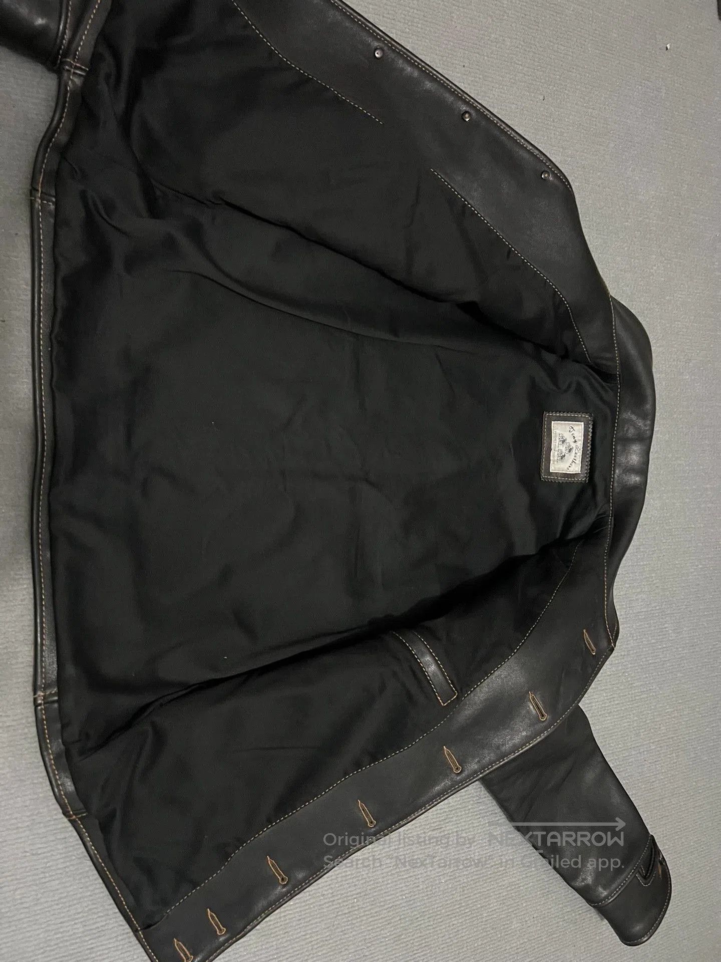 RRL Ralph Lauren Campus Cowhide Leather Biker Jacket. Size US L / EU 52-54 / 3 - 9 Thumbnail