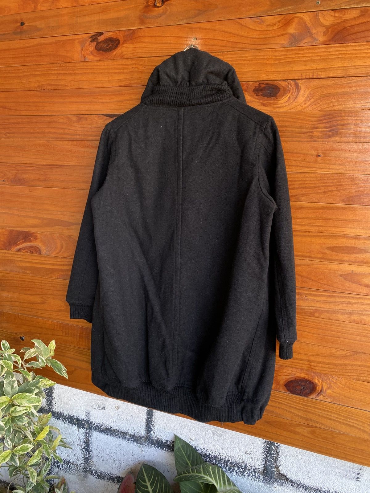 Issey Miyake mercibeaucoup, Black Wool Blend Padded Coat Hooded Jacket Size US S / EU 44-46 / 1 - 11 Thumbnail