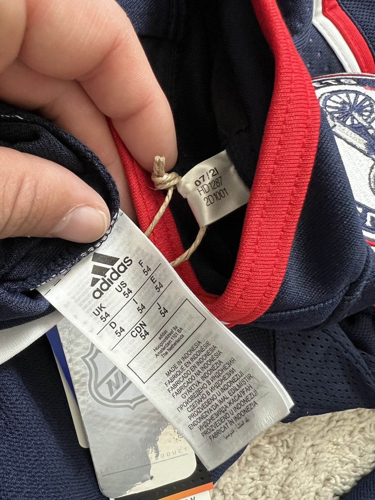 Adidas Adidas NHL Seth Jones Authentic Columbus Blue Jackets Jersey Size US XL / EU 56 / 4 - 8 Thumbnail
