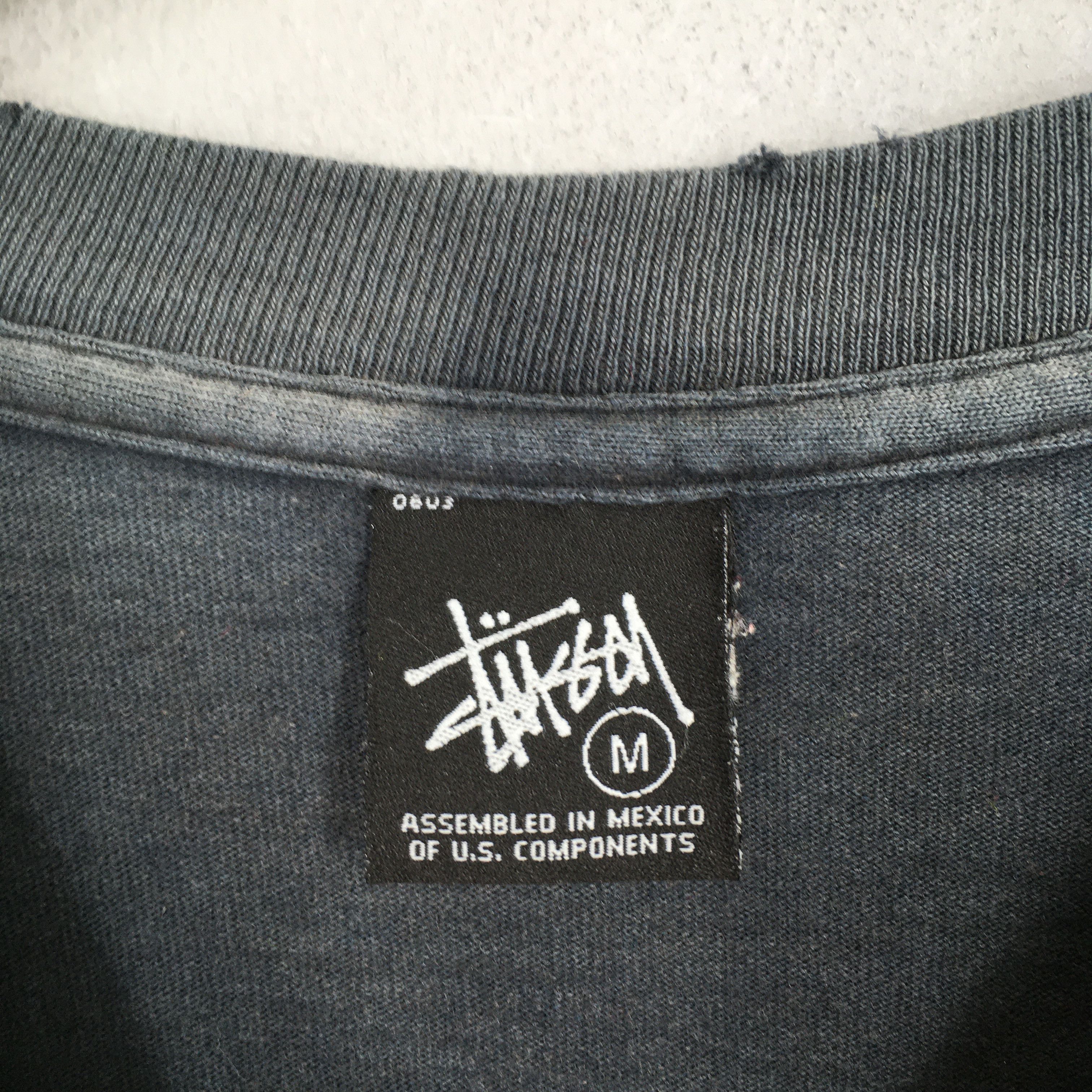 Stussy × Vintage Vintage 90's Stussy Unity Is Our Force Black T shirt Medium Size US M / EU 48-50 / 2 - 3 Thumbnail