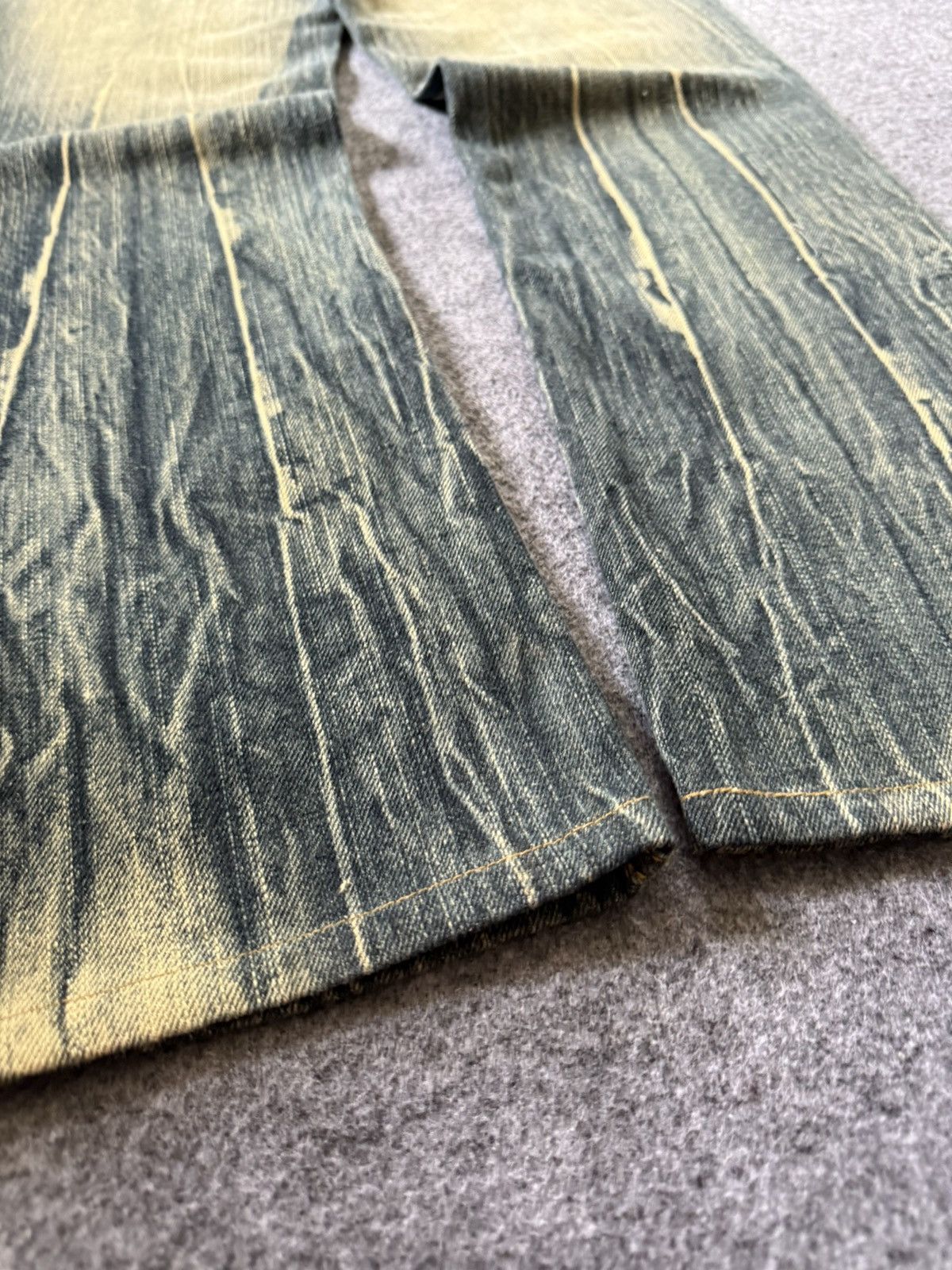 Japanese Brand Clone Devgru Japan Artisal Mud Wash Wrinkle Texture Jeans Size US 30 / EU 46 - 15 Thumbnail