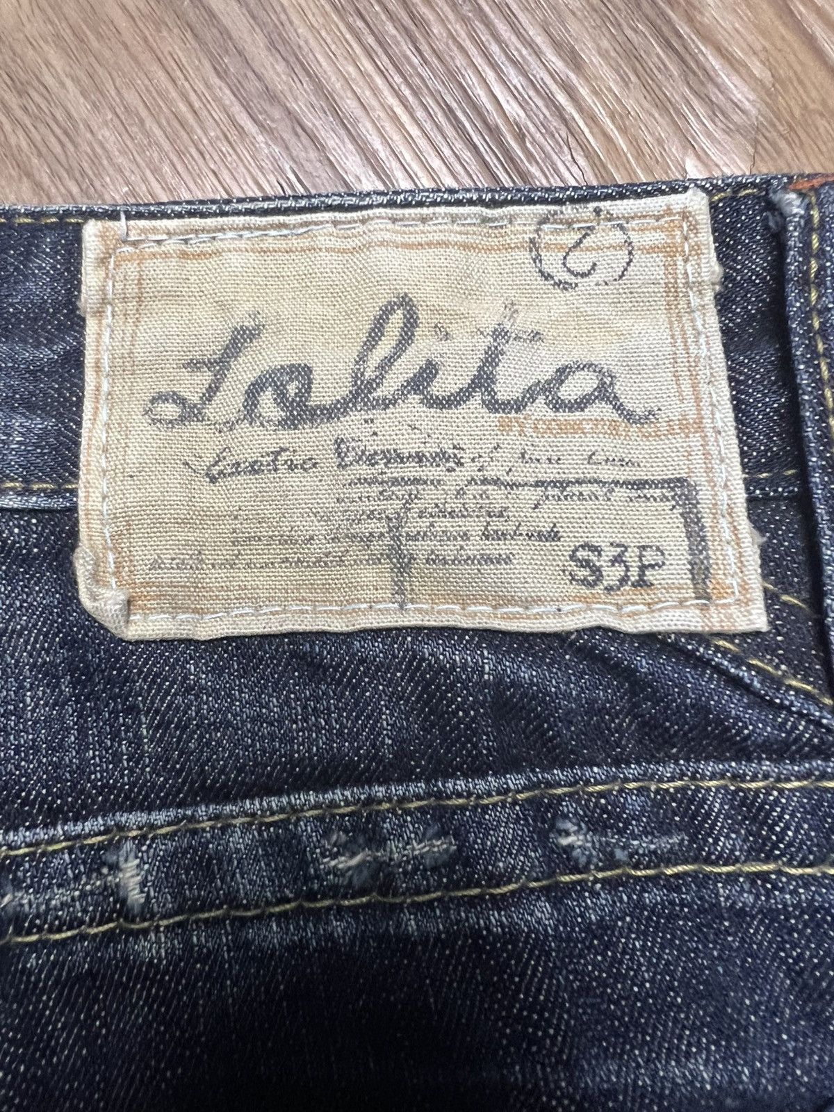 If Six Was Nine Lolita Jeans Y2K Vintage Distressed Bootcut Denim Pants (41) Size 26" / US 2 / IT 38 - 20 Thumbnail