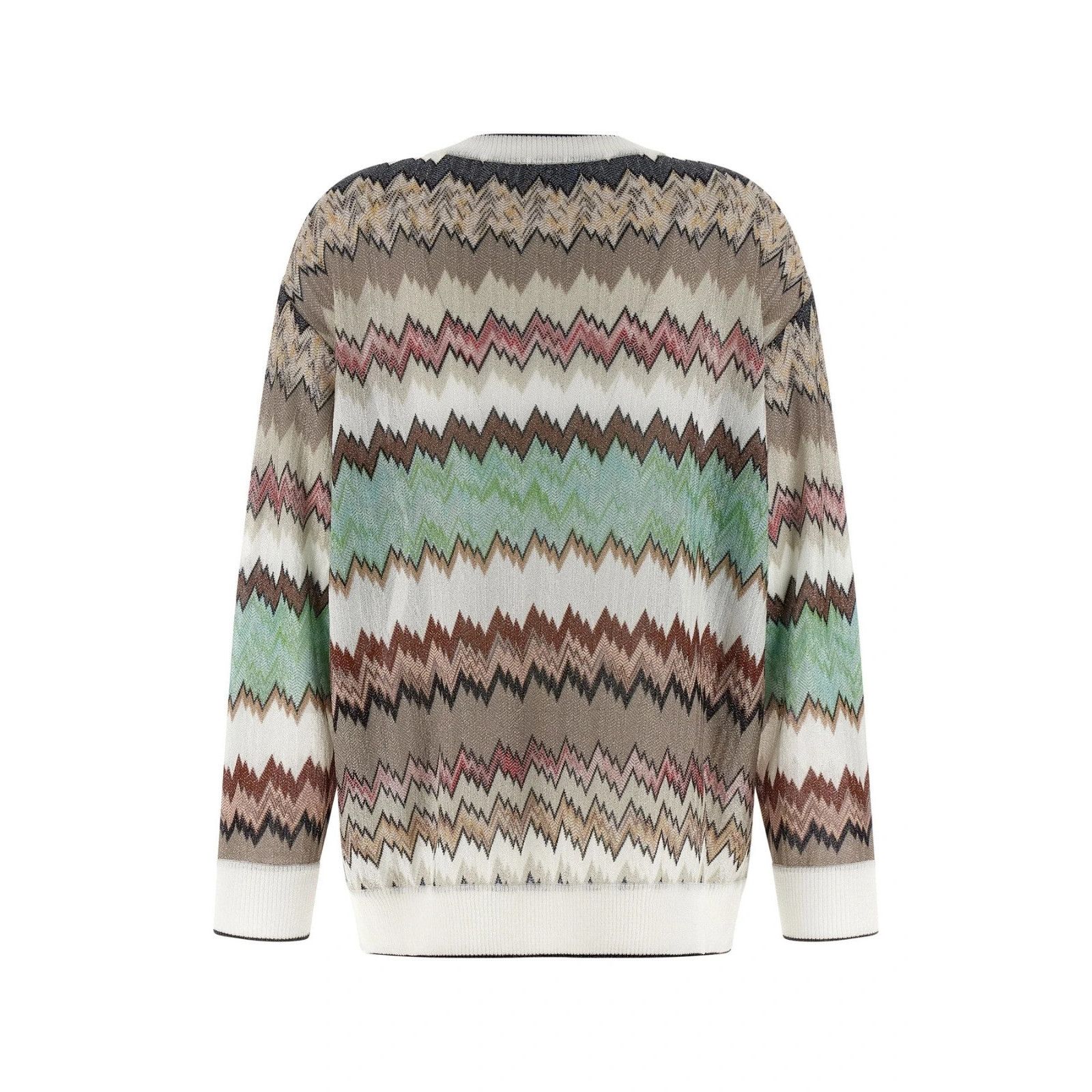 Missoni MISSONI Zig Zag Multicolor Viscose Cardigan New & Authentic Size S / US 4 / IT 40 - 2 Thumbnail