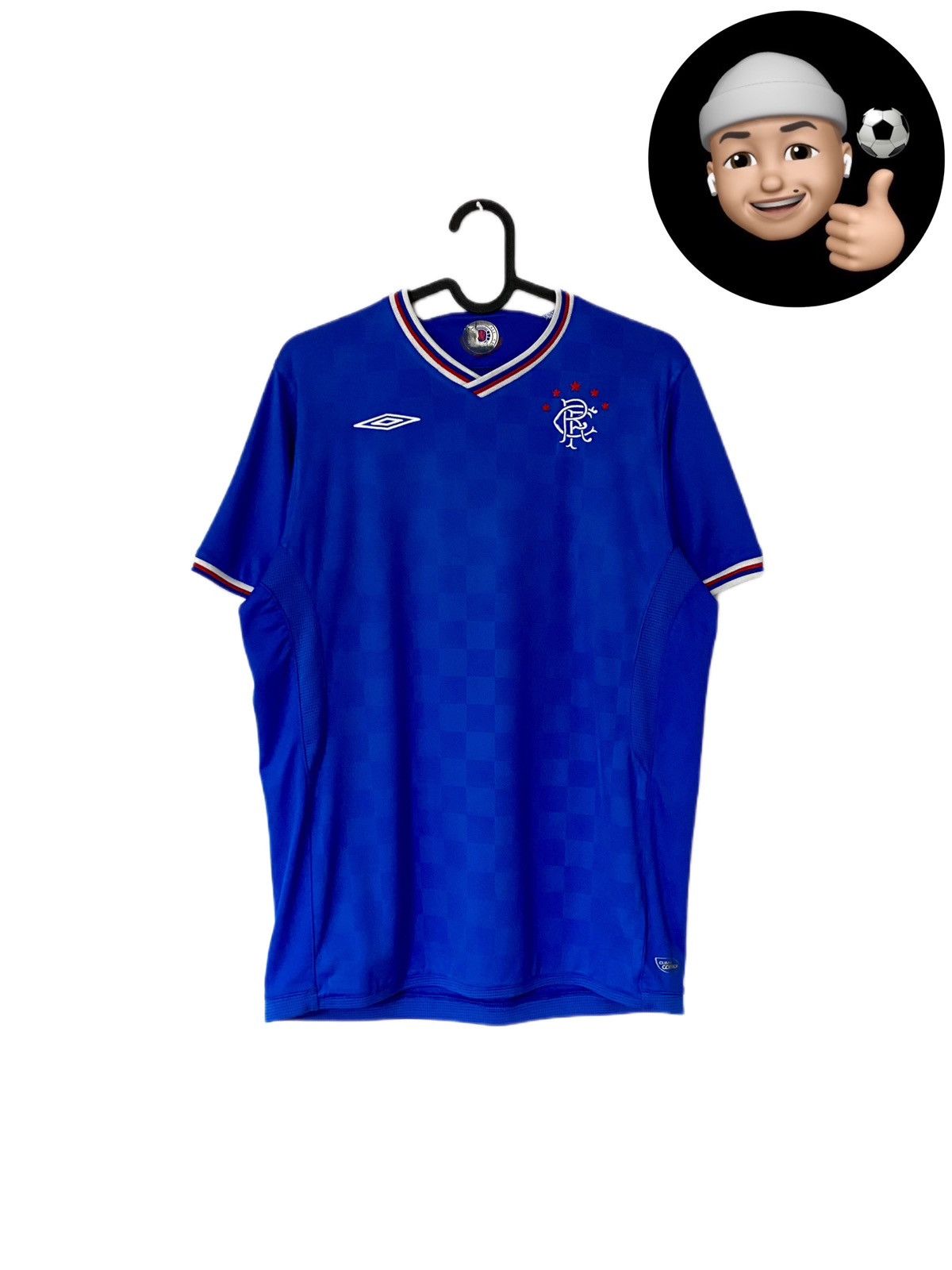 Umbro 2009 2010 Rangers Glasgow Home Hummel Soccer Jersey Shirt FC Size US S / EU 44-46 / 1 - 1 Thumbnail
