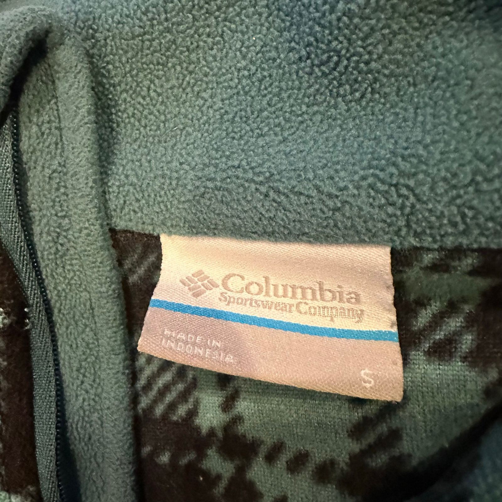 Columbia Columbia S 1/4 Fleece Sweater Plaid Green Lightweight Top Size US S / EU 44-46 / 1 - 3 Thumbnail