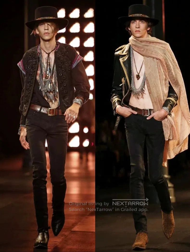 Saint Laurent Paris Saint Laurent Paris Destroyed Fringe Raw Denim Jeans Size US 30 / EU 46 - 9 Thumbnail