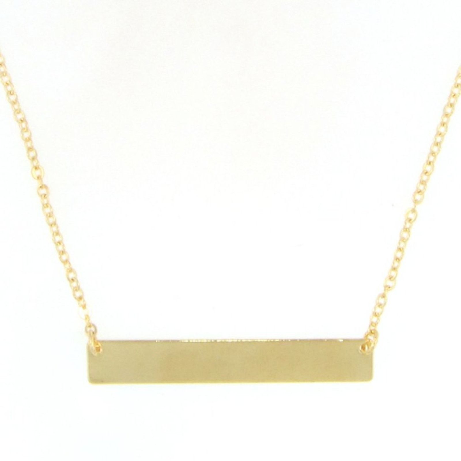 Nordstrom NORDSTROM Gold Bar Plate Charm Pendant Necklace Jewelry Size ONE SIZE - 6 Thumbnail