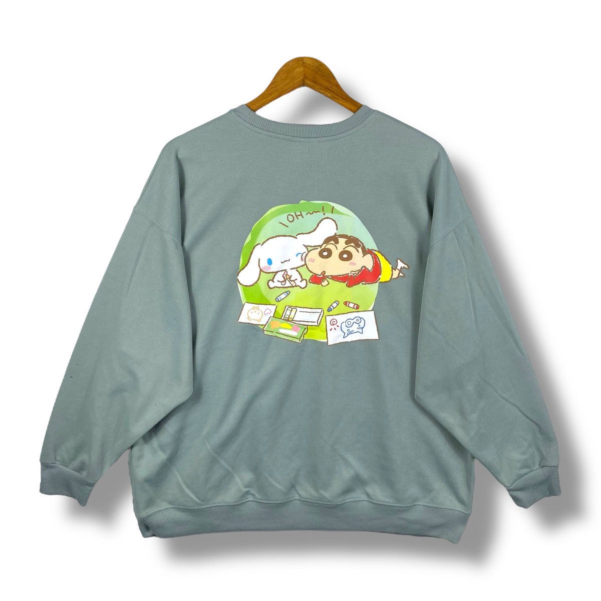 Anime CINNAMOROLL x CRAYON SHINCHAN Sanrio Cartoon Sweatshirt Size US XL / EU 56 / 4 - 1 Thumbnail